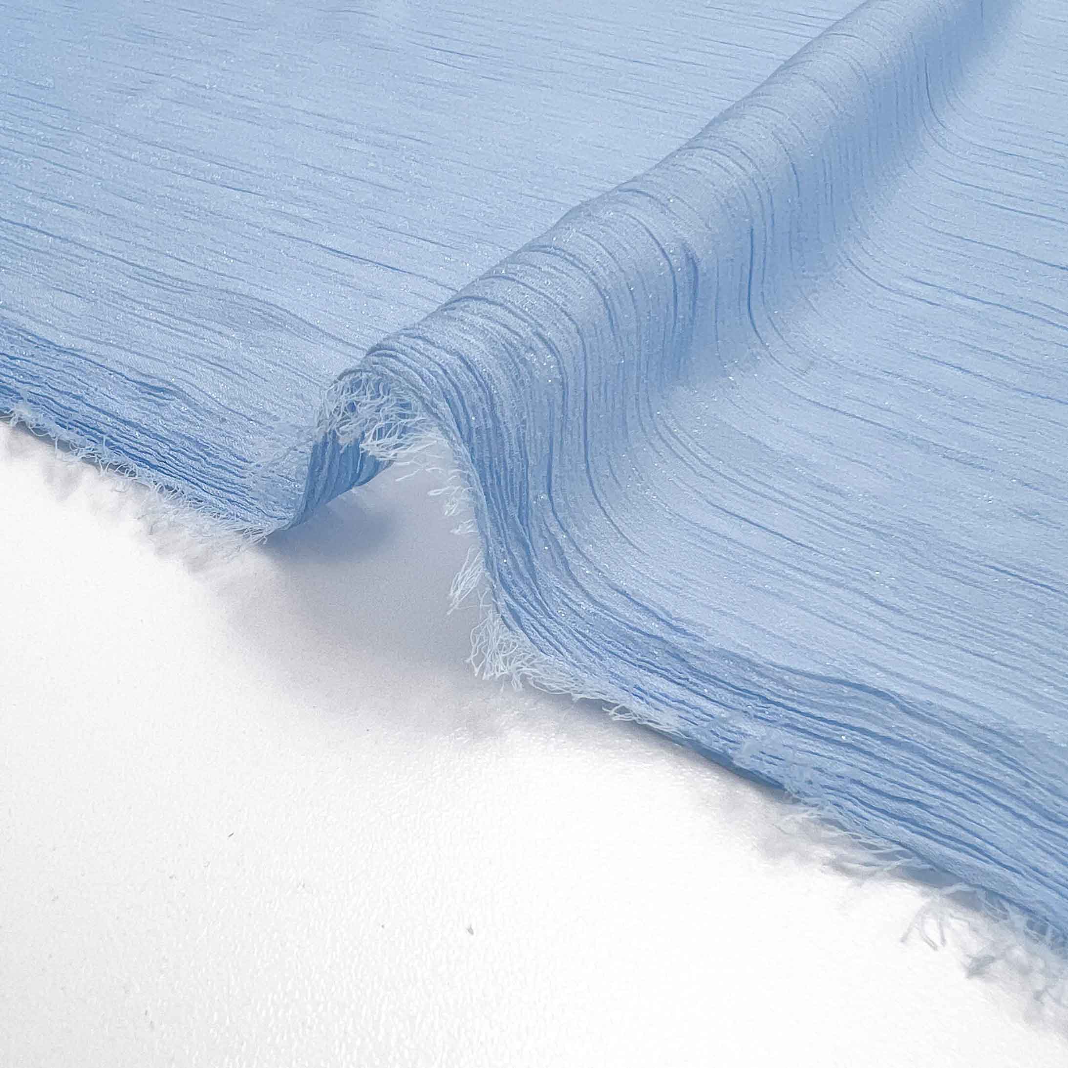 پارچه حریر شاین رنگ آسمانی 