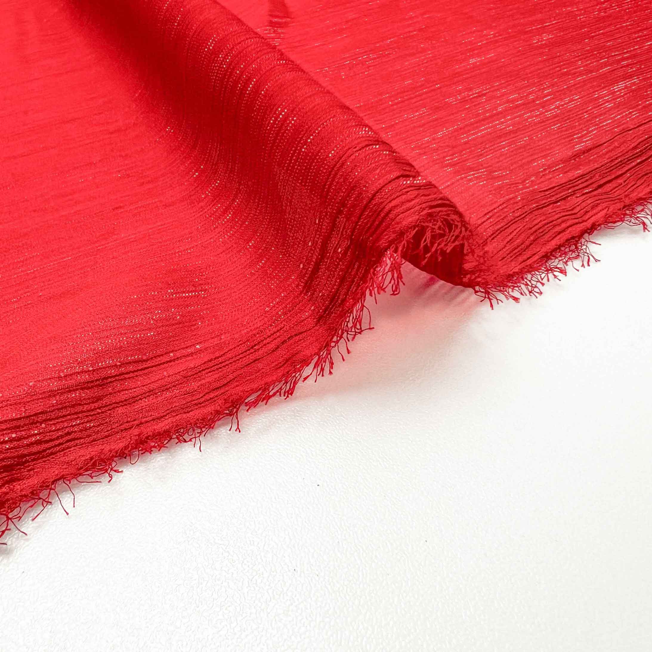 پارچه حریر شاین رنگ قرمز 