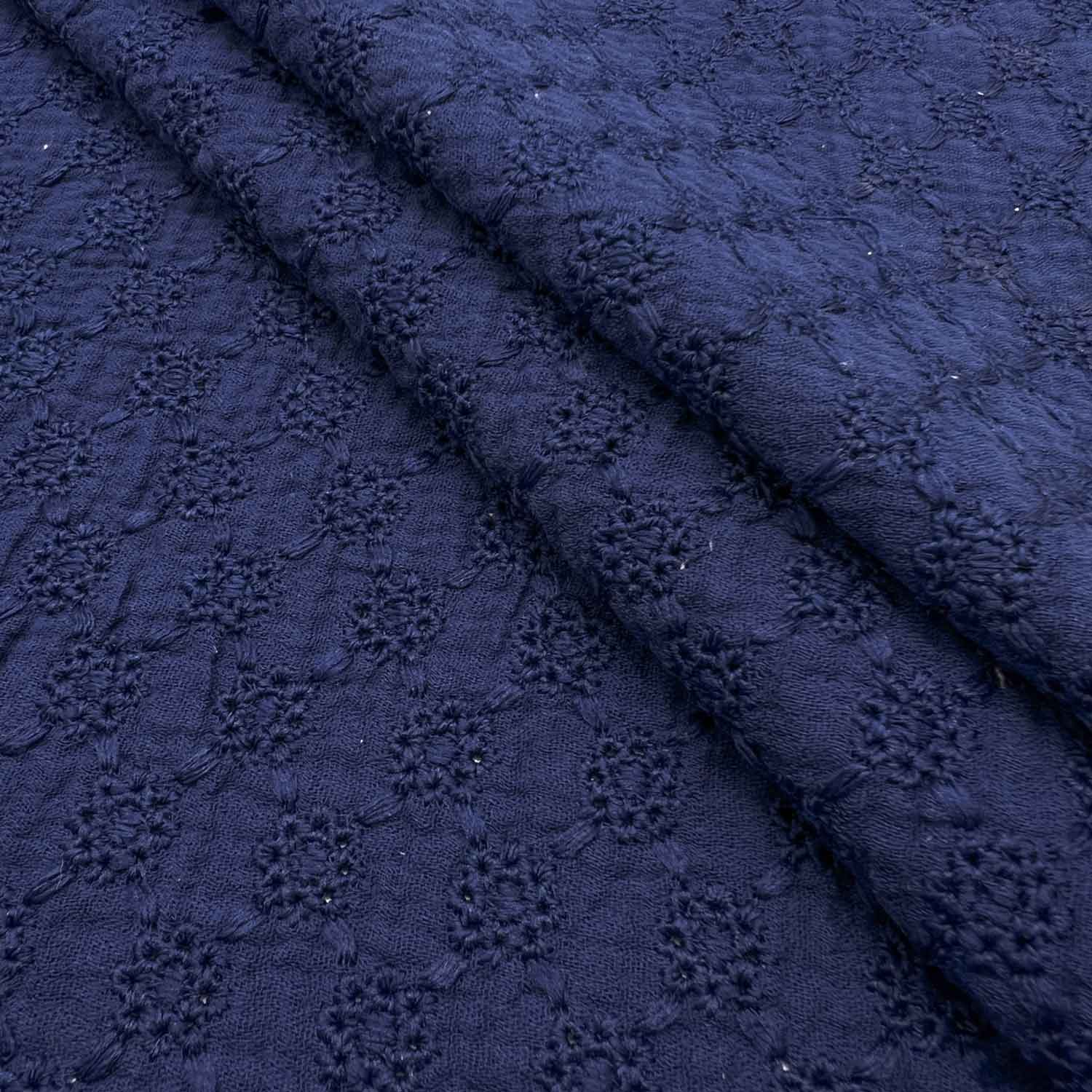 پارچه وال بوندینگ خامه دوزی رنگ سرمه ای 