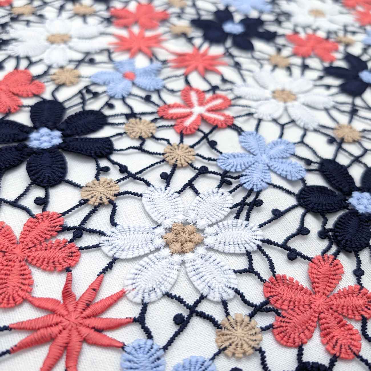 پارچه گیپور مولتی کالر رنگ 4 