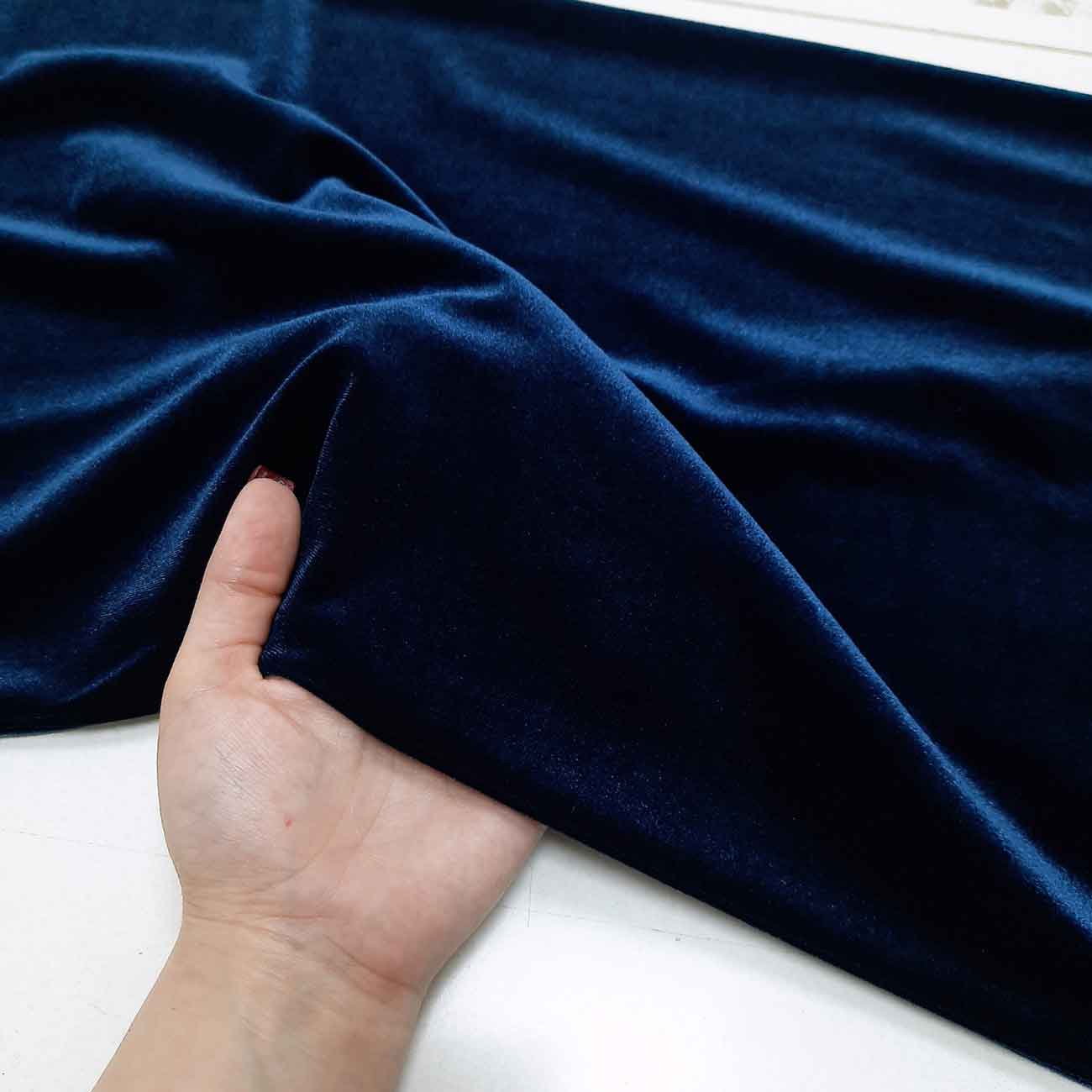 پارچه مخمل کره ای 420 رنگ سرمه ای 