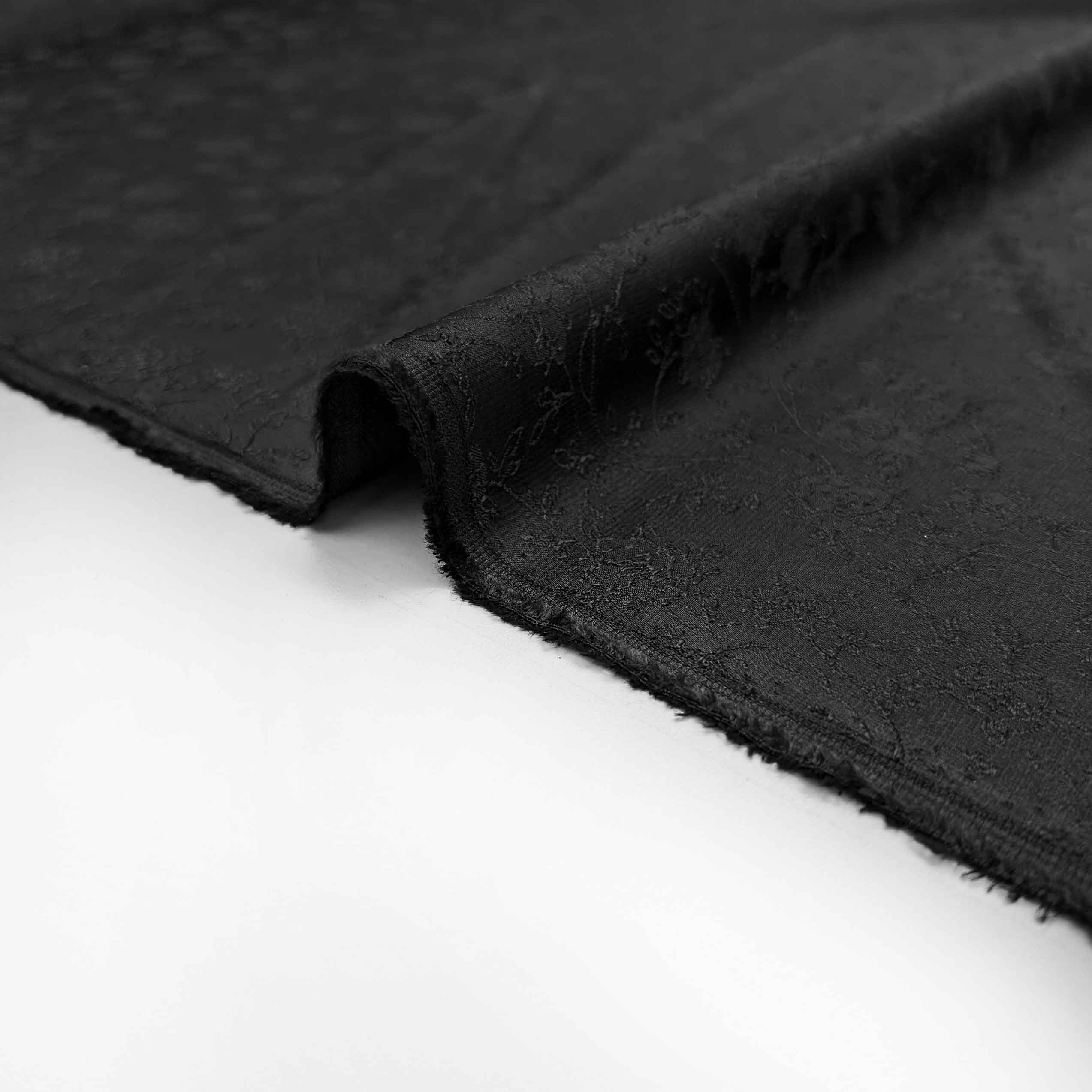 پارچه ژاکارد لمه مشکی رنگ 013 مشکی 