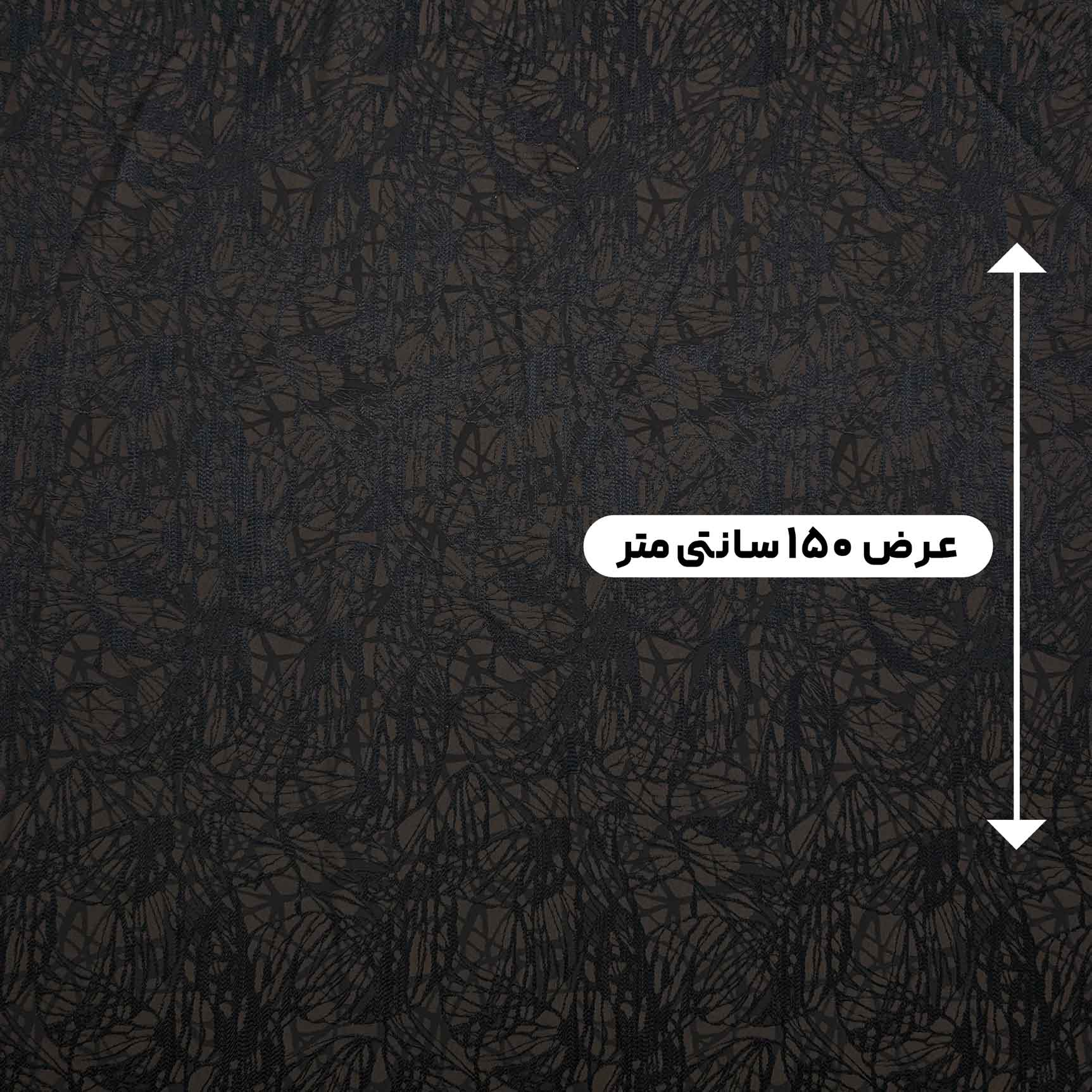 پارچه ژاکارد ابریشم 206 رنگ شکلاتی مشکی 
