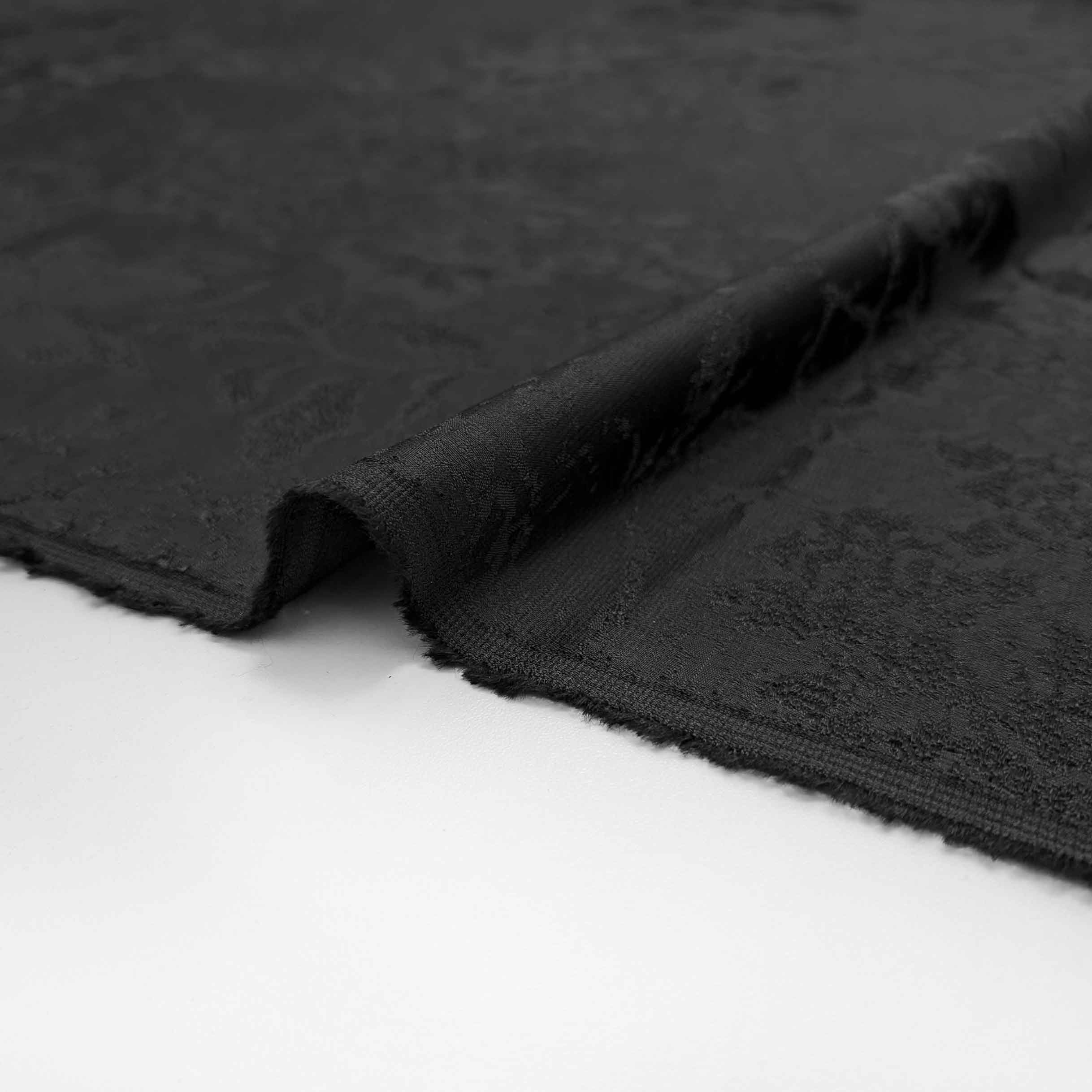 پارچه ژاکارد ابریشم 197 رنگ مشکی 