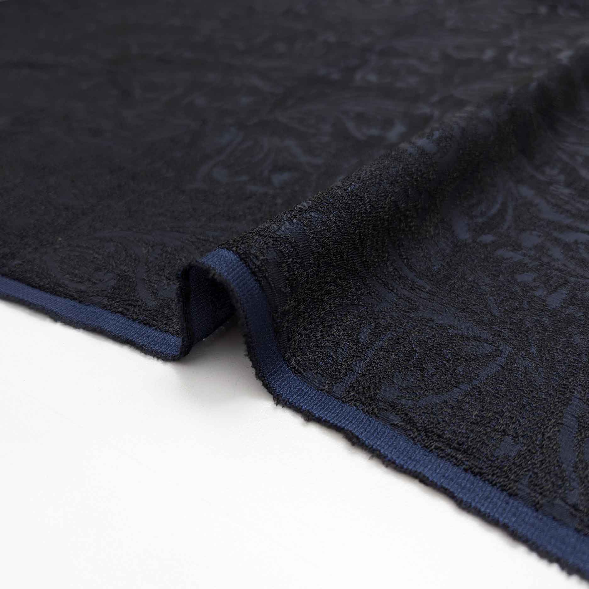 پارچه ژاکارد ابریشم 155 رنگ سرمه ای مشکی 