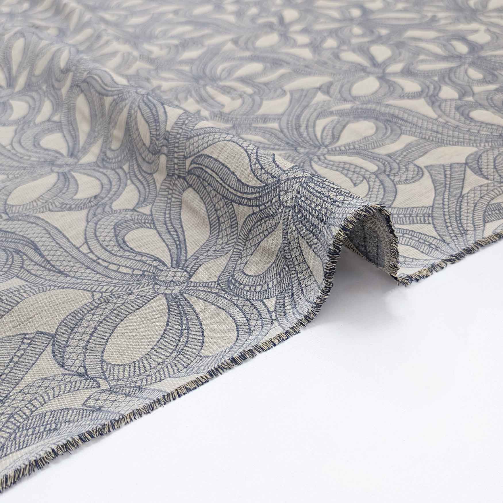 پارچه ژاکارد پنبه ترک 235 رنگ خاکی 