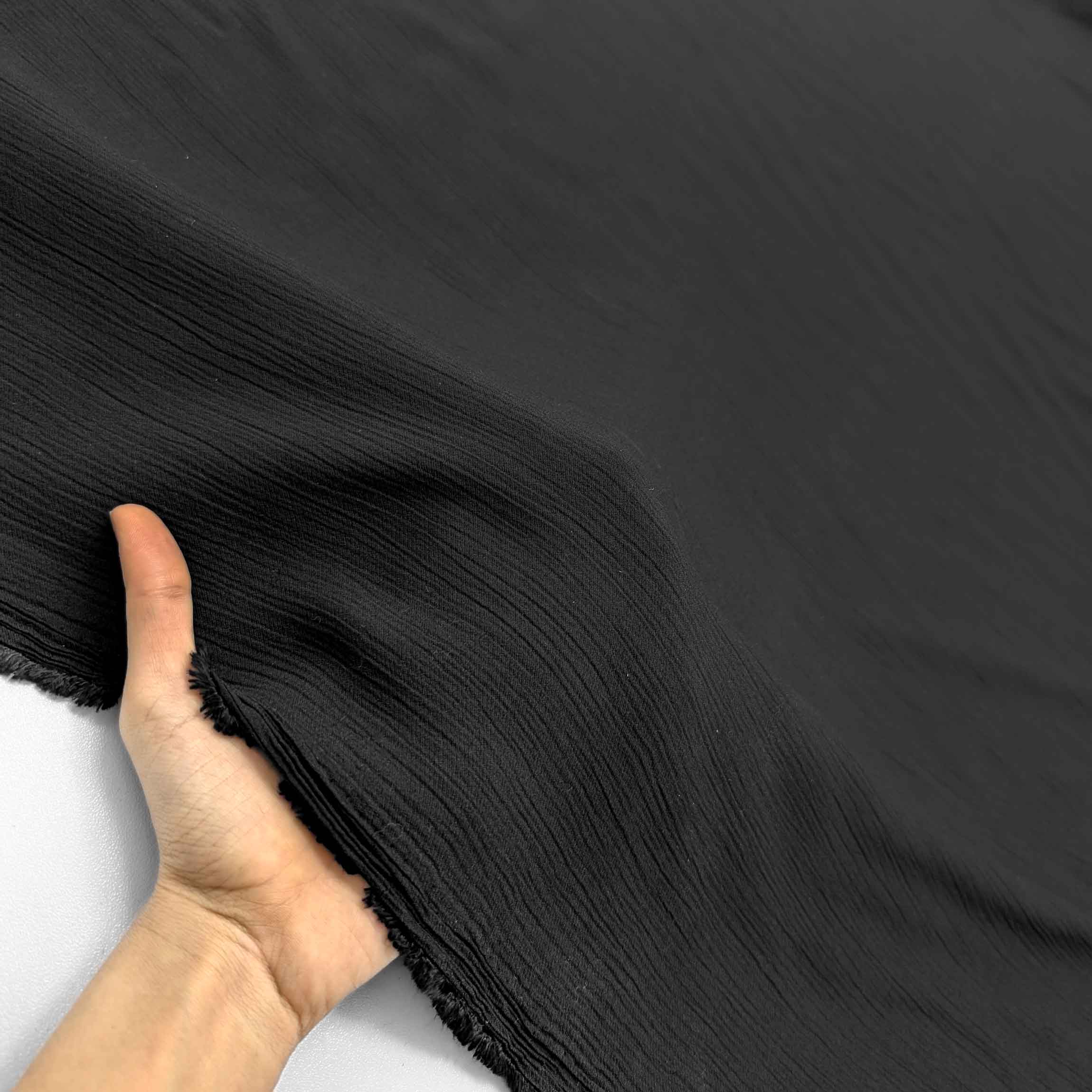 پارچه لینن ساده فرانسه رنگ مشکی 