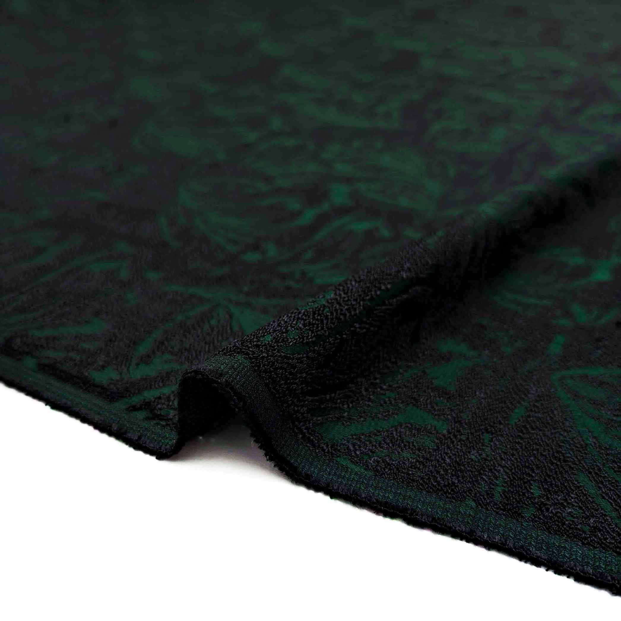 پارچه ژاکارد ویسکوز 155 رنگ سبز مشکی + 