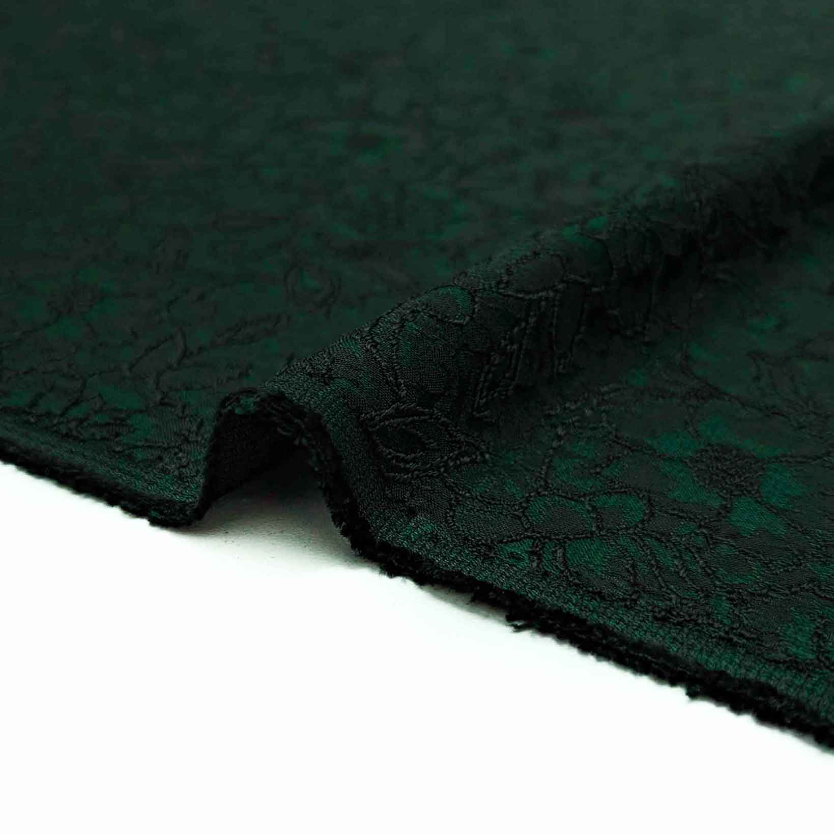 پارچه ژاکارد ویسکوز 173 رنگ سبز مشکی 