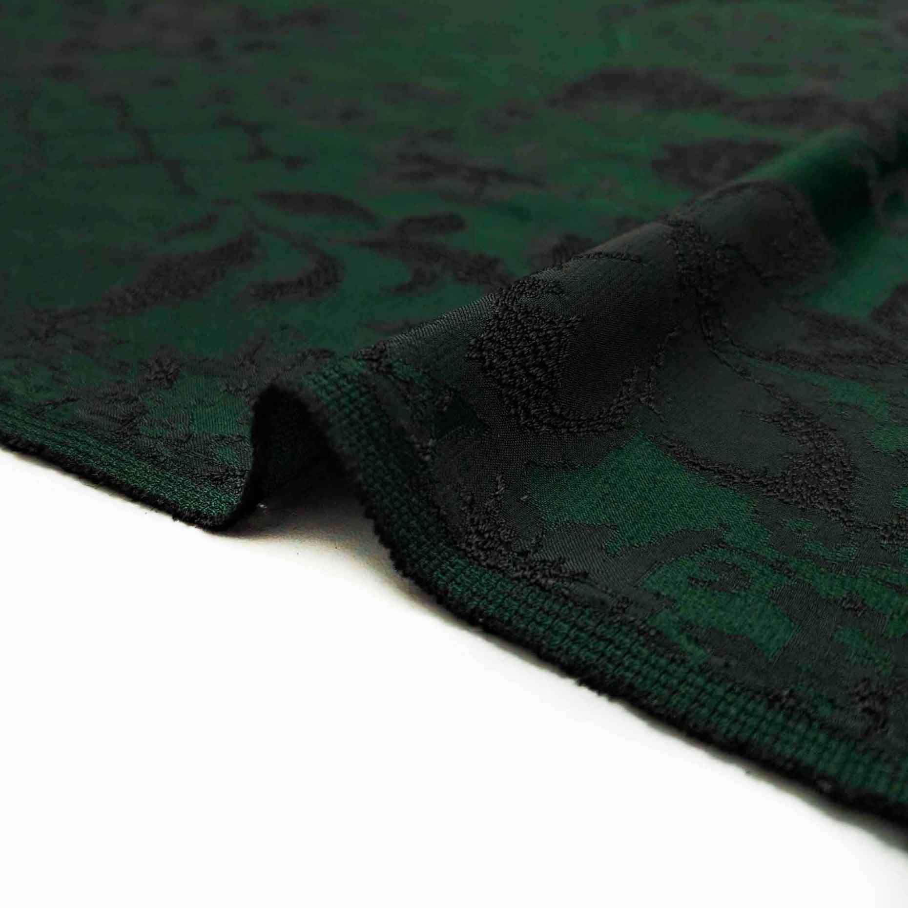پارچه ژاکارد ویسکوز 197 رنگ سبز مشکی + 