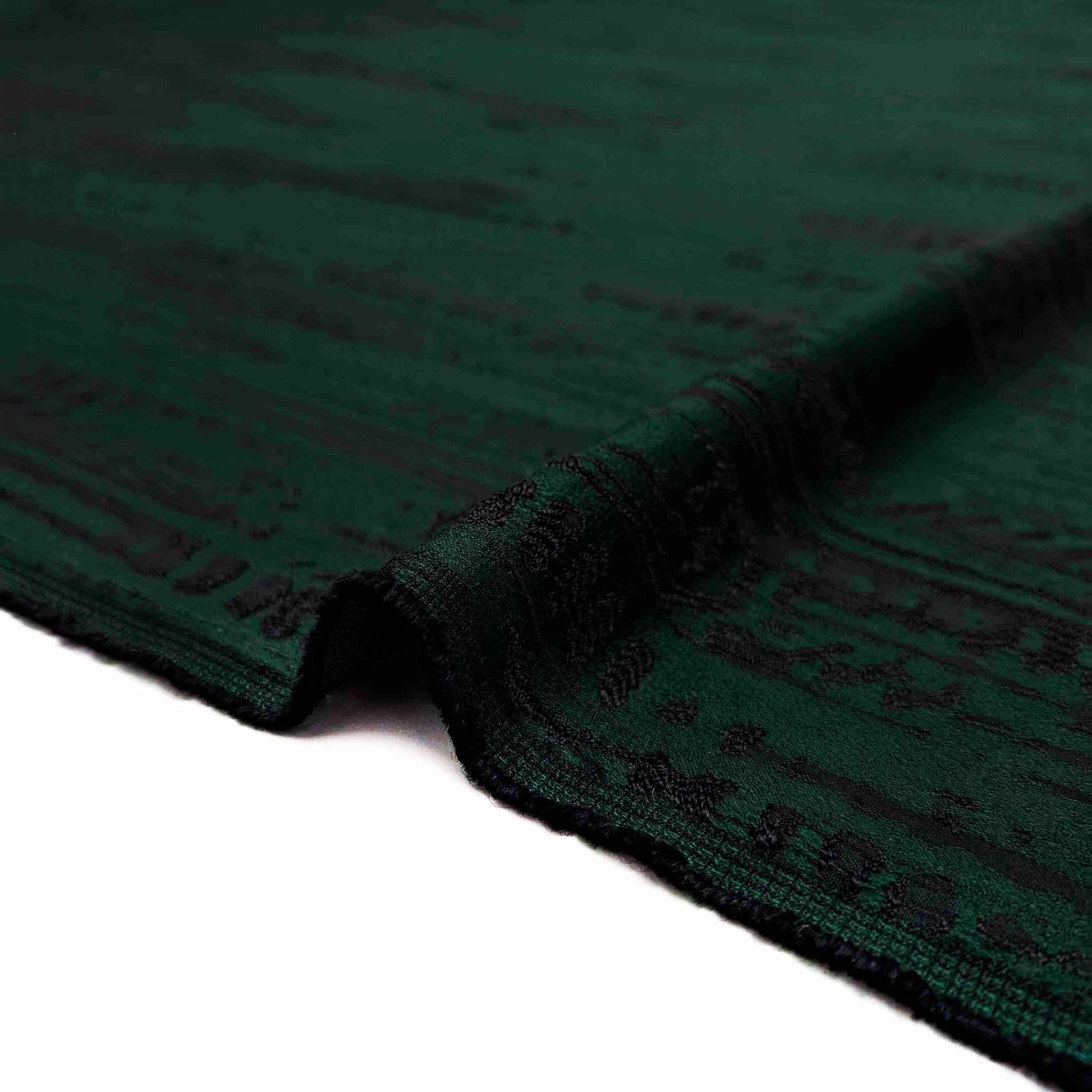 پارچه ژاکارد ویسکوز 204 رنگ سبز مشکی 