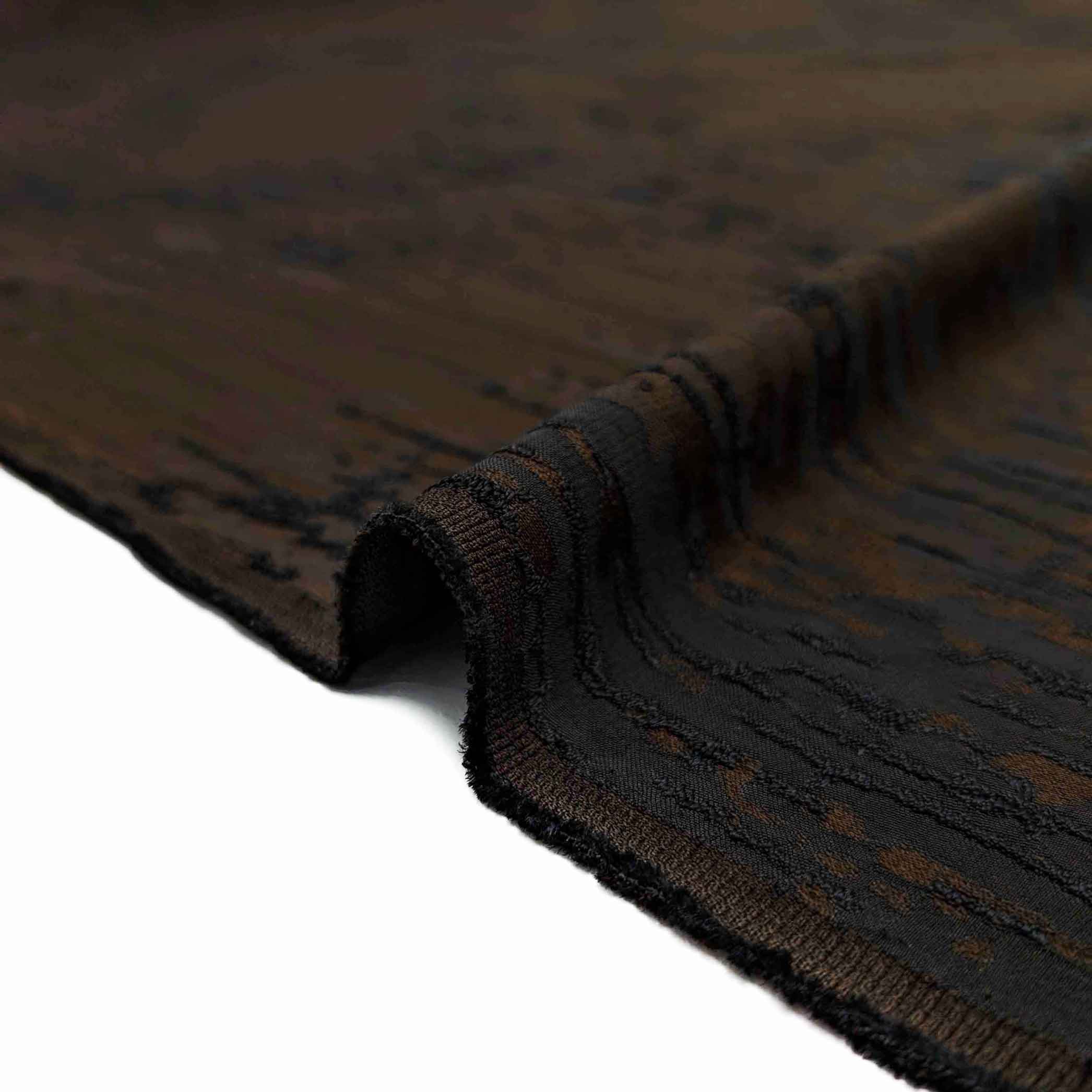 پارچه ژاکارد ویسکوز 205 رنگ شکلاتی مشکی 