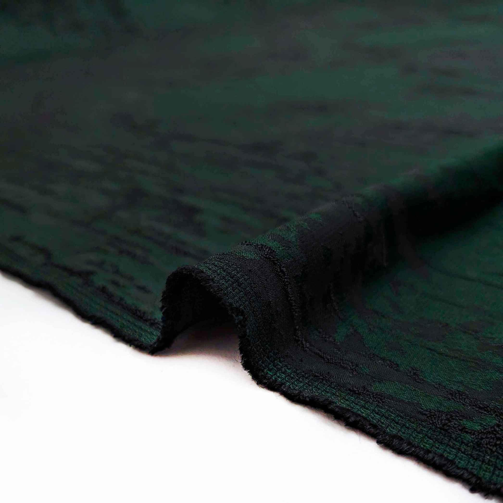 پارچه ژاکارد ویسکوز 205 رنگ سبز مشکی 