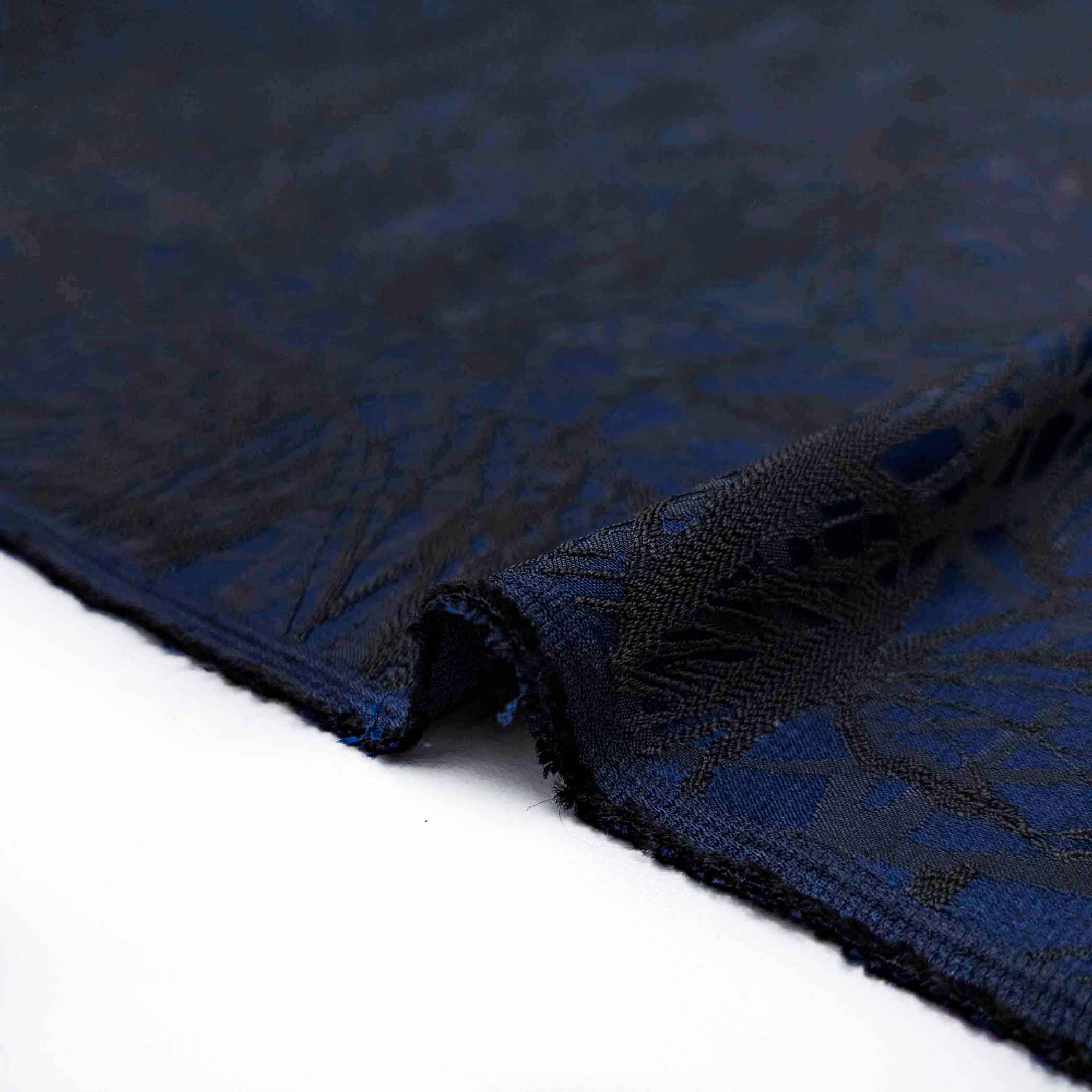 پارچه ژاکارد ویسکوز 206 رنگ سرمه ای مشکی + 