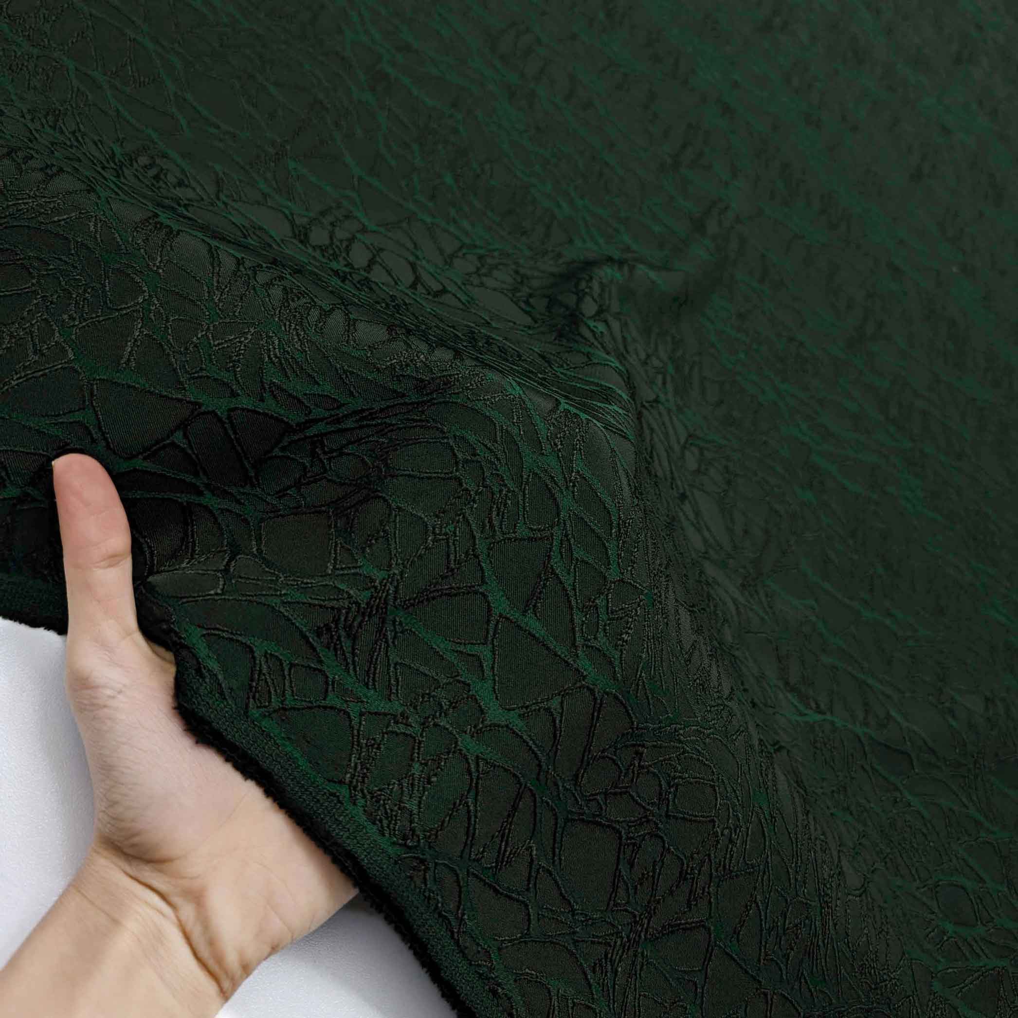 پارچه ژاکارد ویسکوز 209 رنگ سبز مشکی 