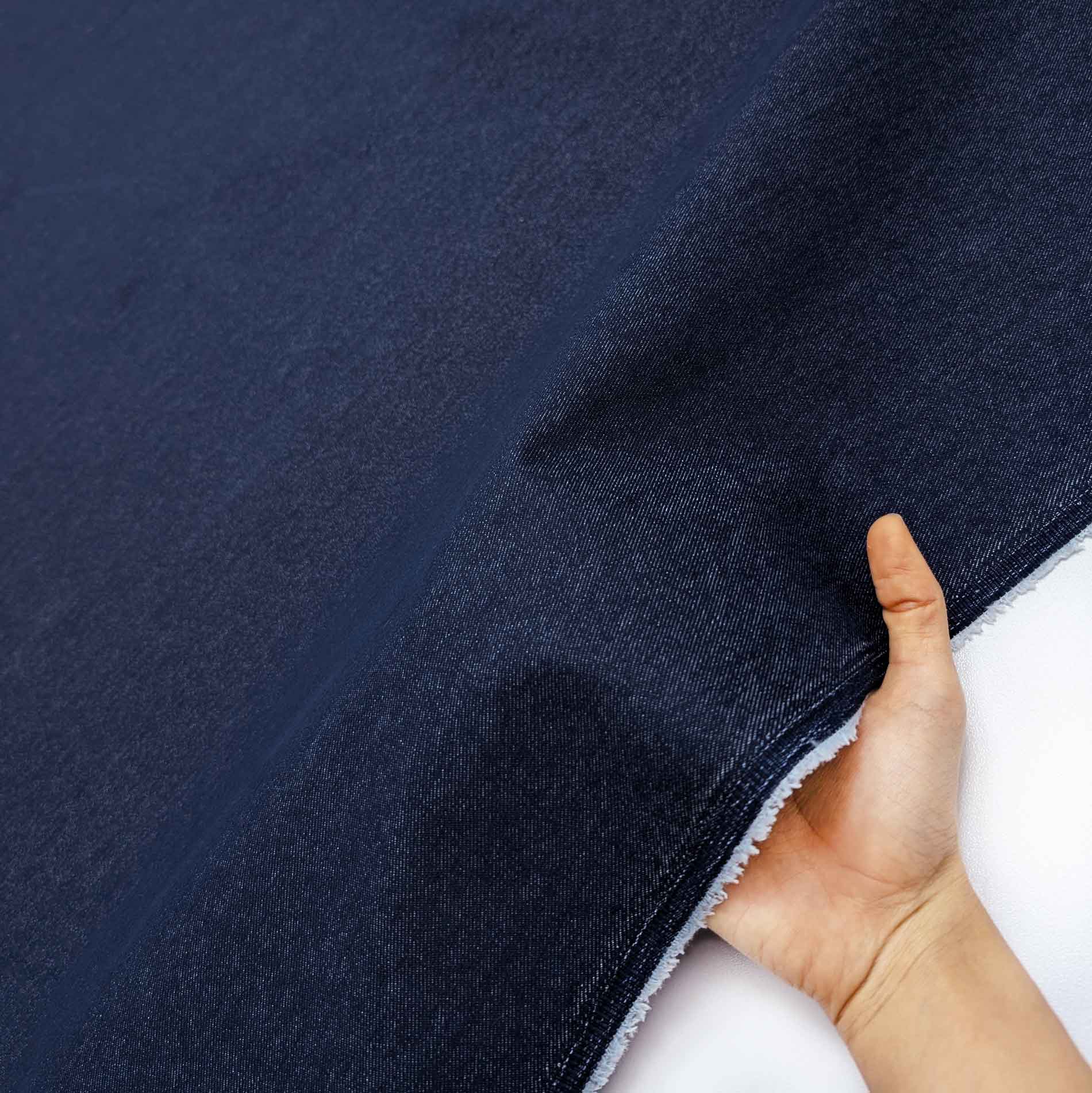 پارچه جین کش رنگ سرمه ای 258 