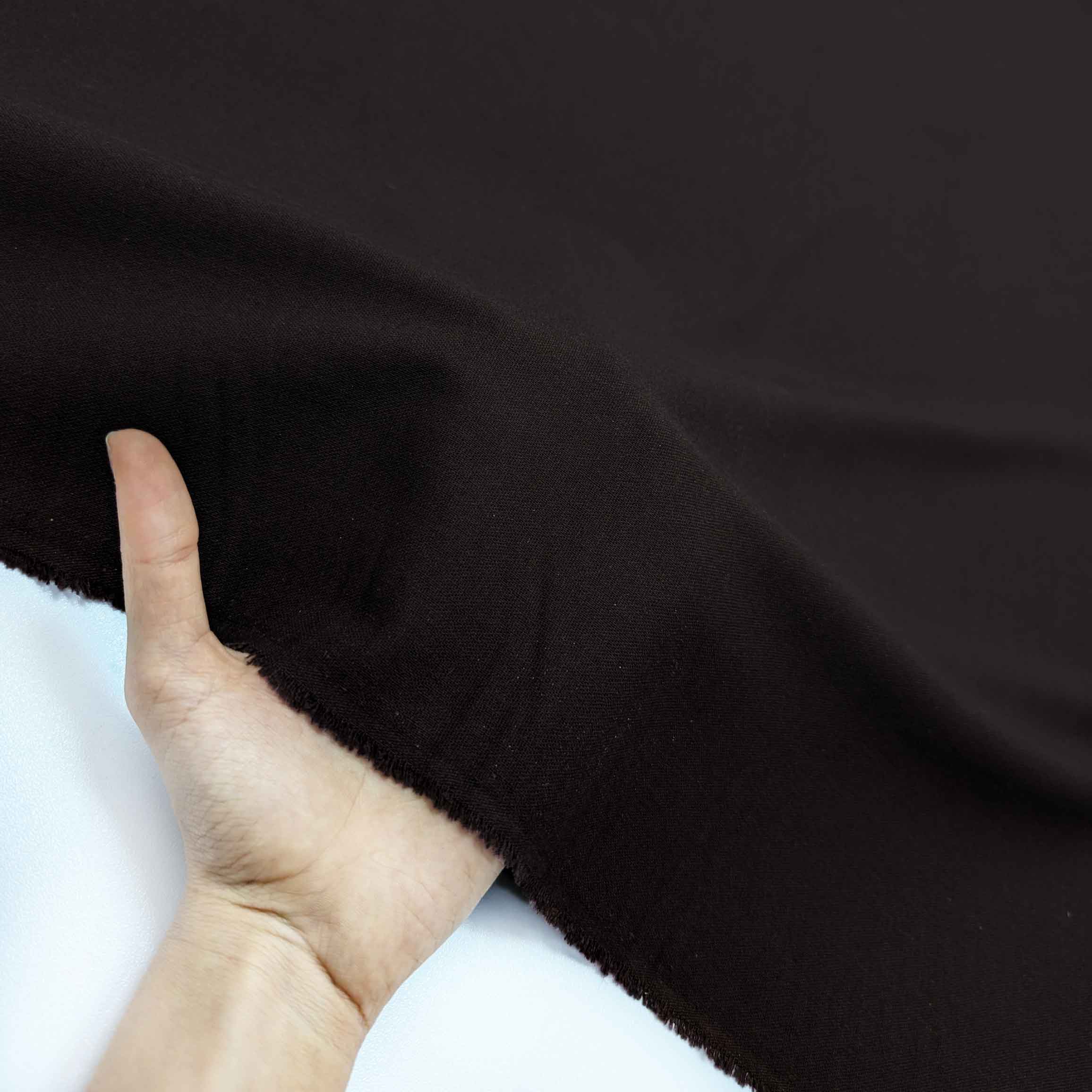 پارچه لینن ساده برشکا رنگ شکلاتی سوخته 