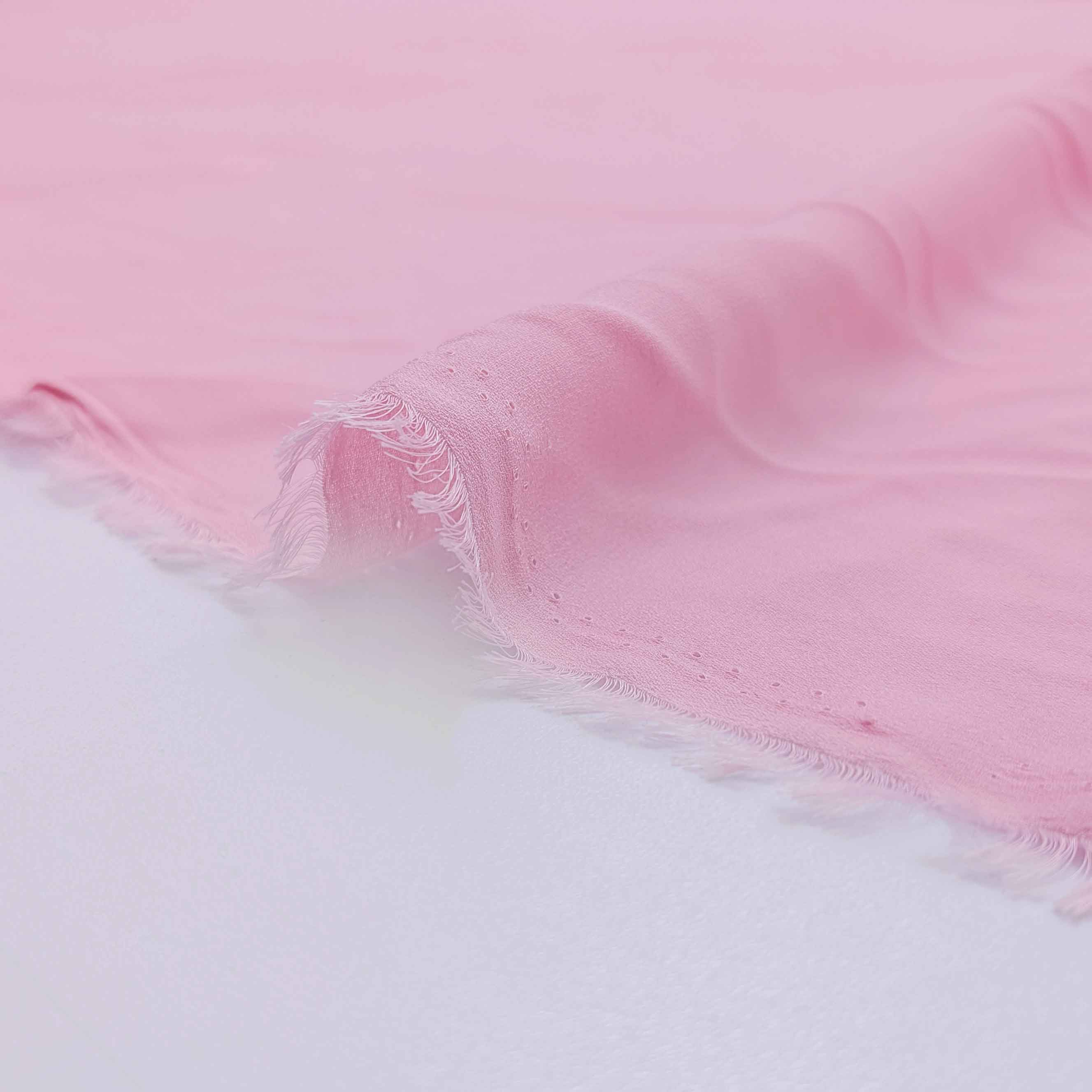 پارچه کرپ حریر ساده رنگ صورتی 