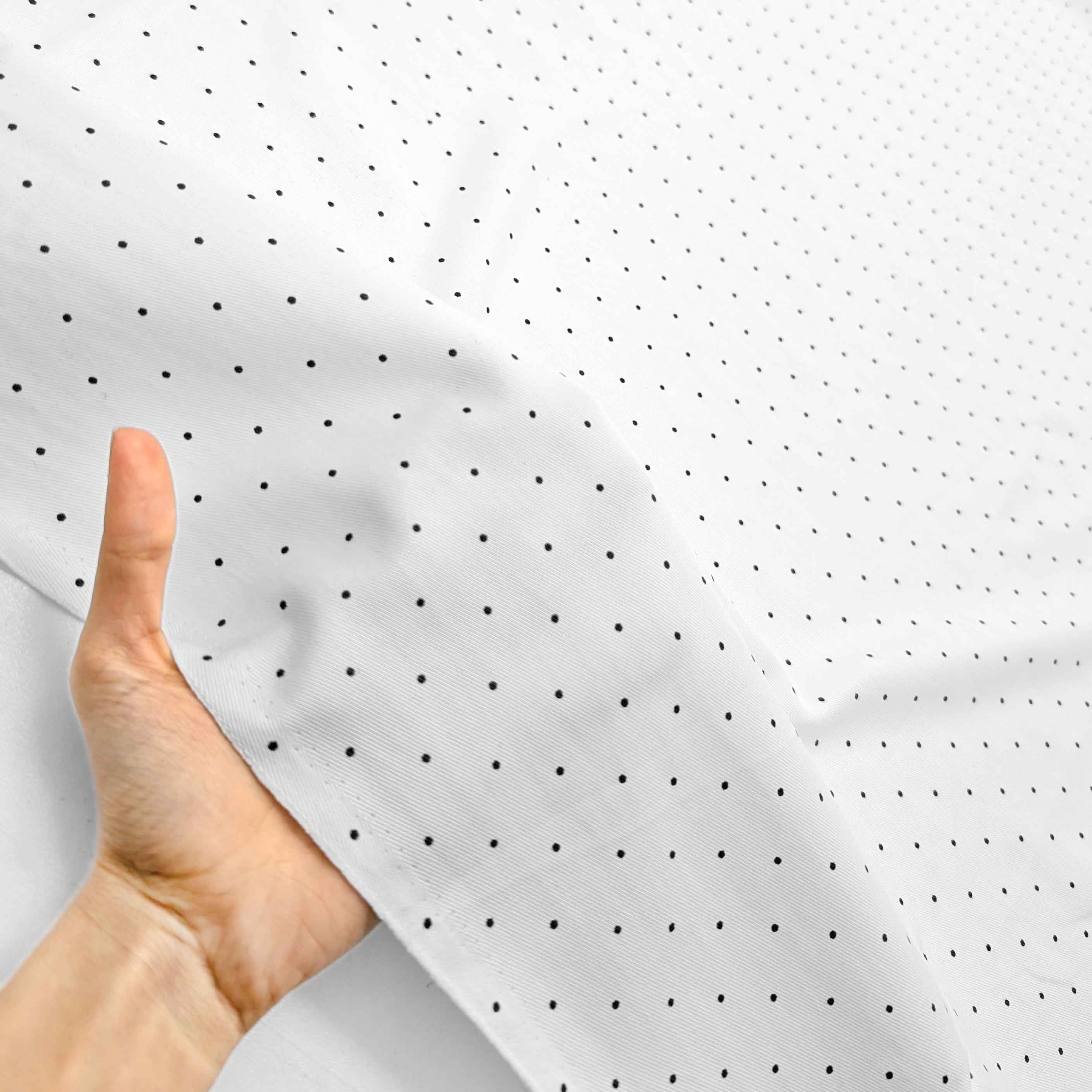 پارچه کتان سیلک خالدار رنگ آفوایت 