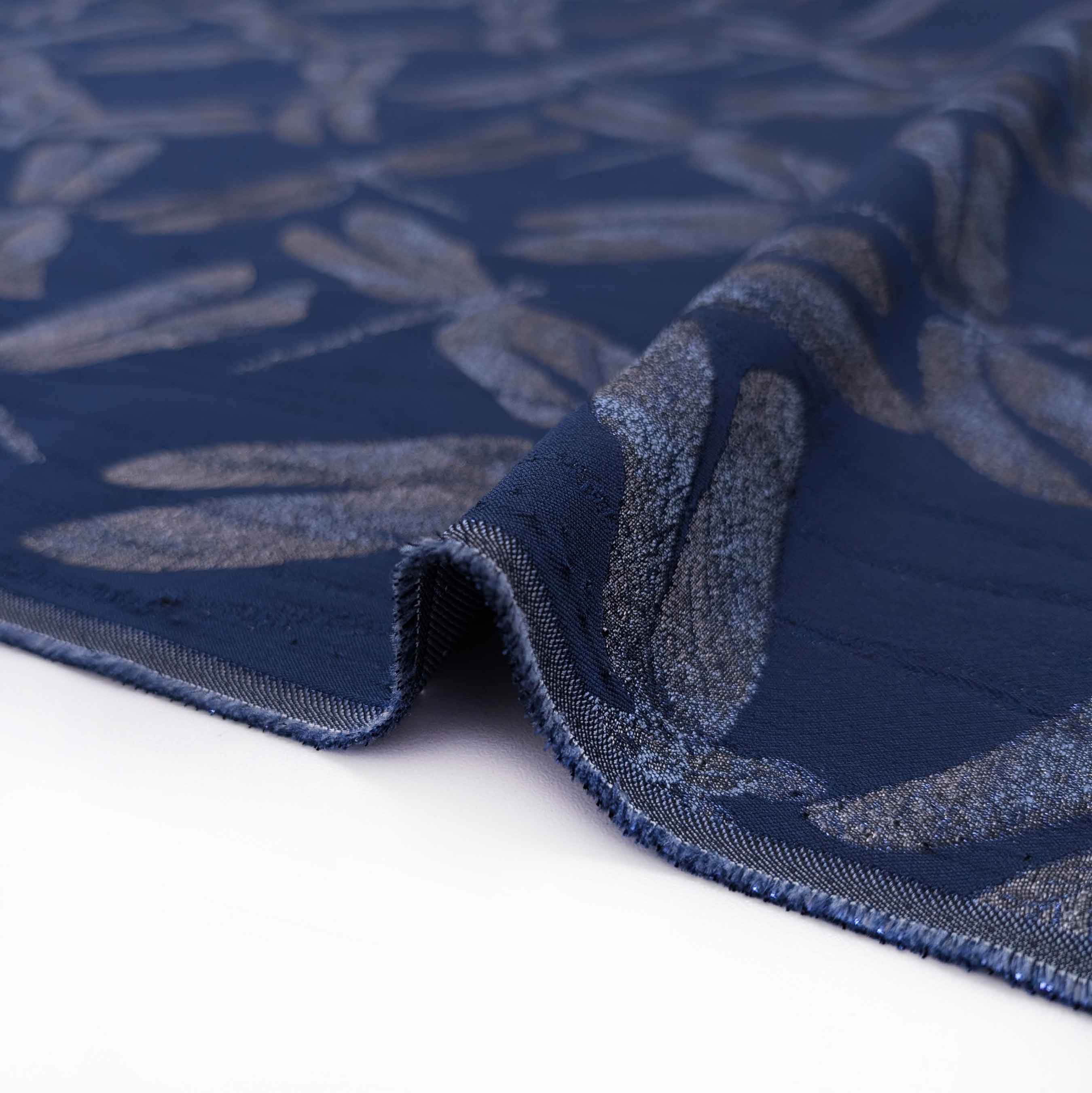 پارچه ژاکارد تافته 239 رنگ سرمه ای 