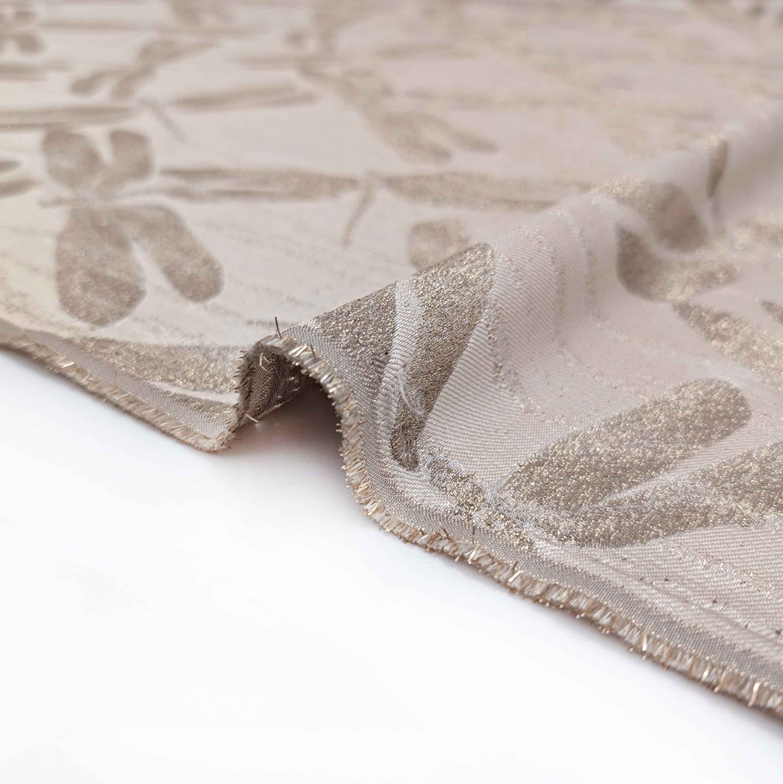 پارچه ژاکارد تافته 239 رنگ کاراملی 