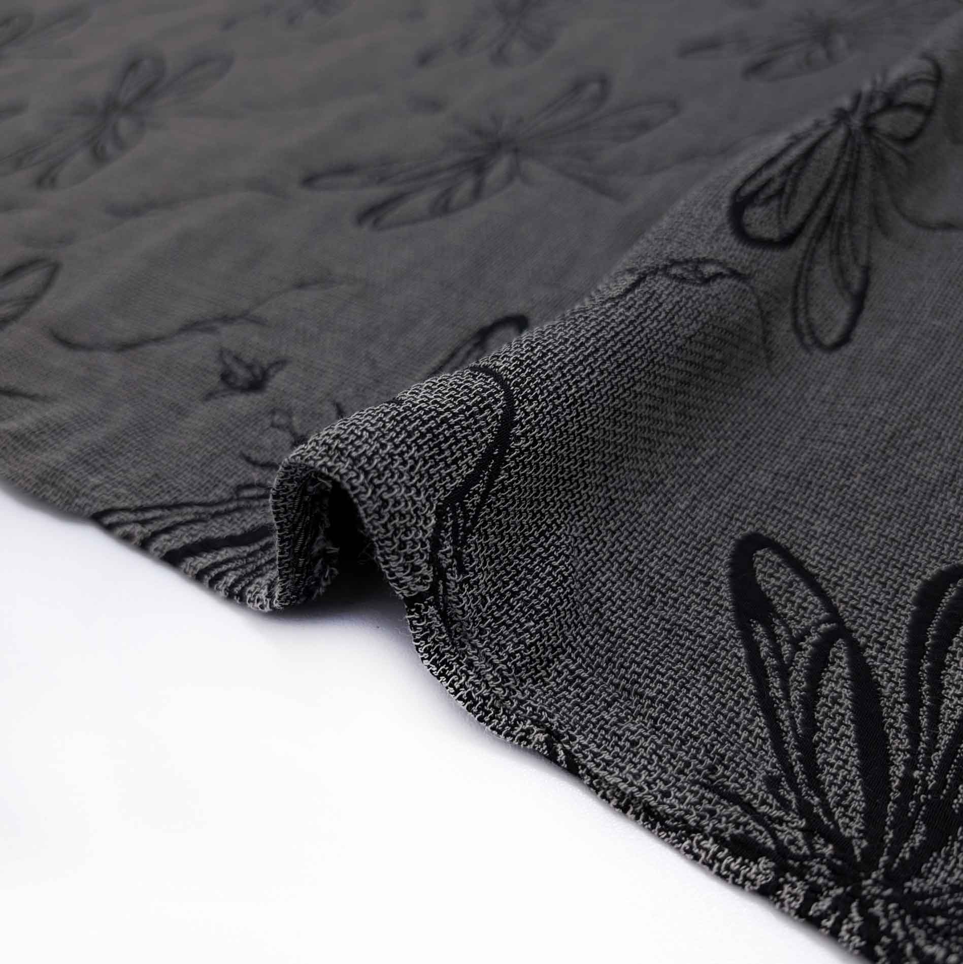 پارچه ژاکارد کنفی دولایه 241 رنگ نوک مدادی 