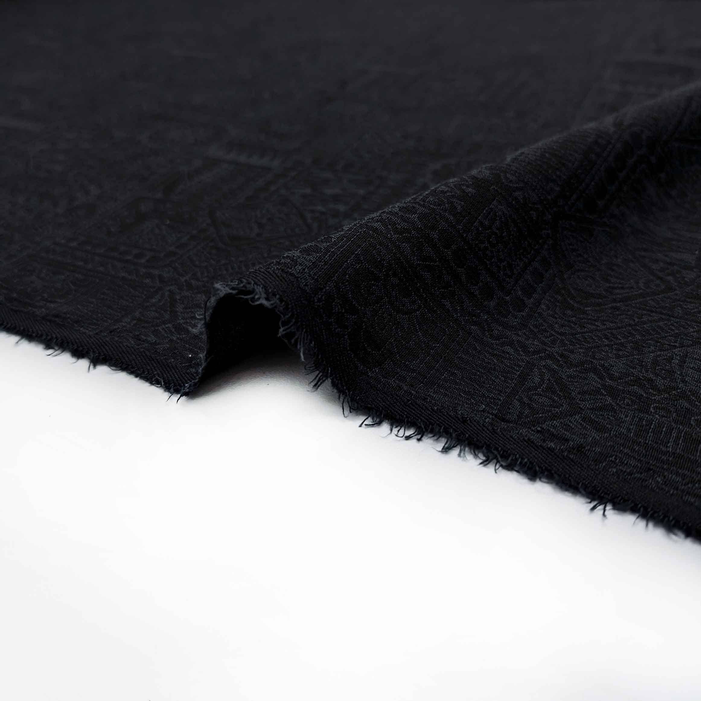 پارچه ژاکارد پنبه 244 رنگ مشکی 