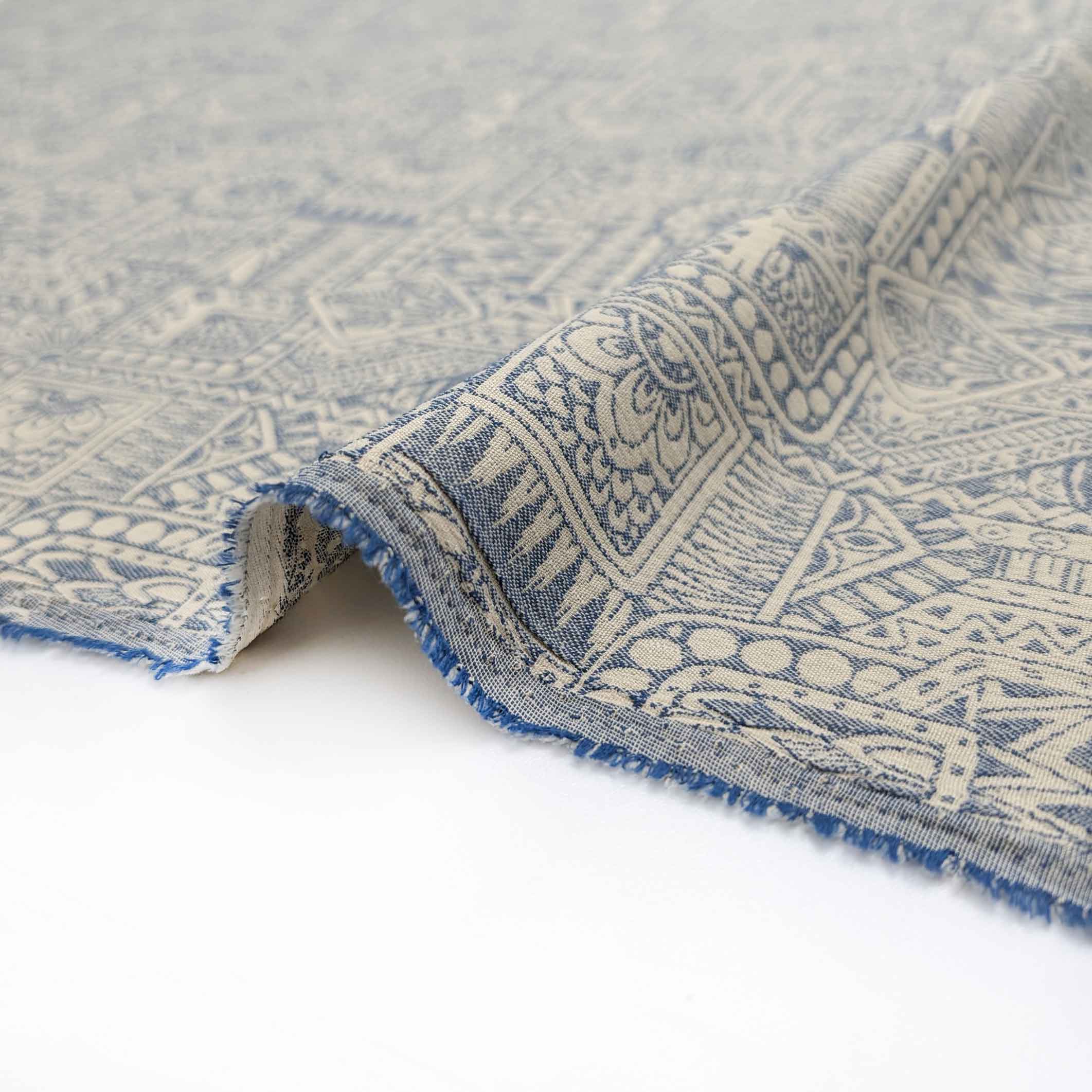 پارچه ژاکارد پنبه 244 رنگ کرم 