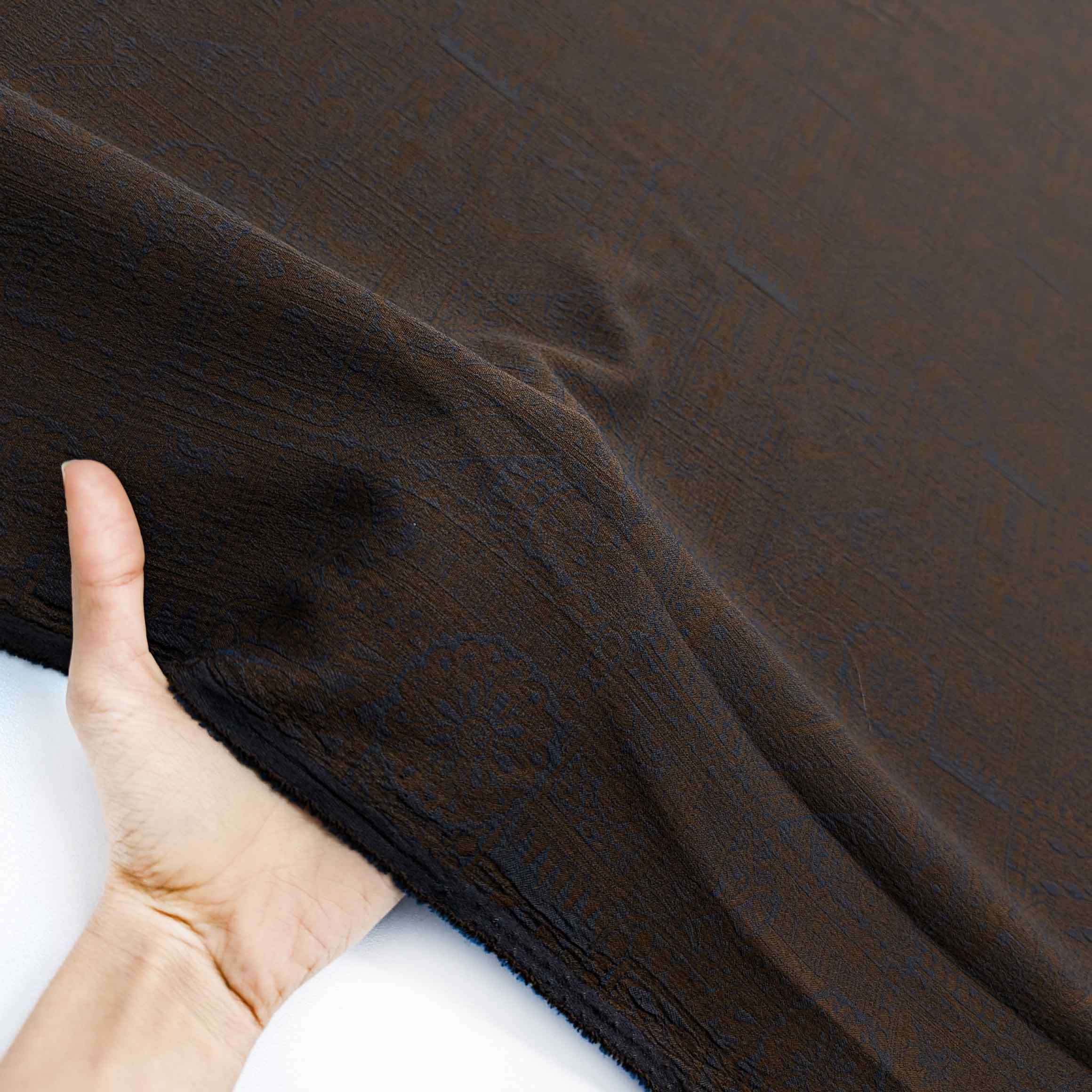 پارچه ژاکارد پنبه 244 رنگ شکلاتی 