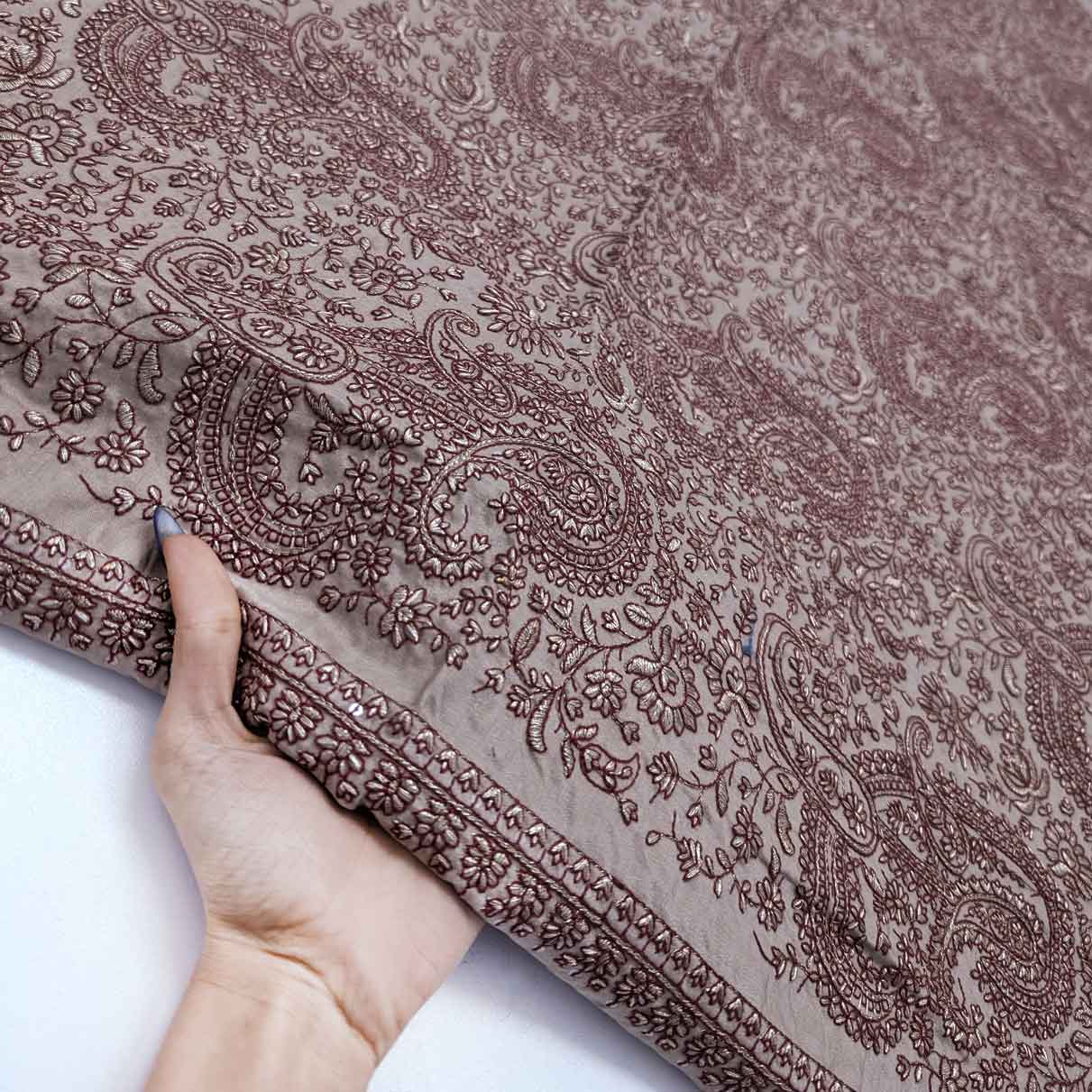 پارچه ابریشم سوزن دوزی هندی رنگ 1-3 
