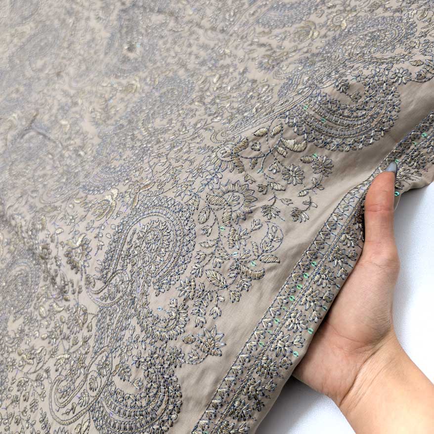 پارچه ابریشم سوزن دوزی هندی رنگ 1-4 