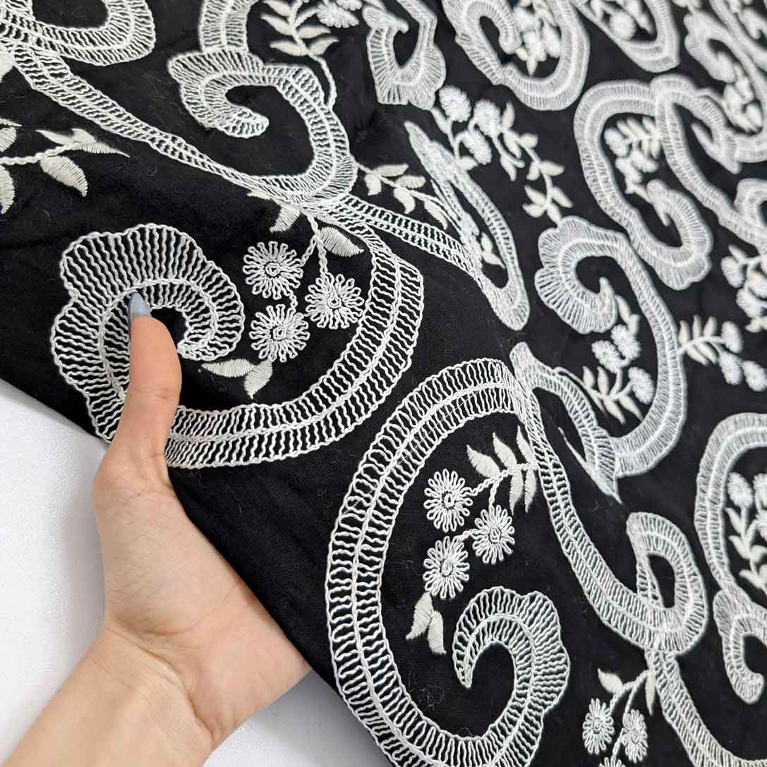 پارچه لینن سوزن دوزی هندی 143 رنگ 138-1 
