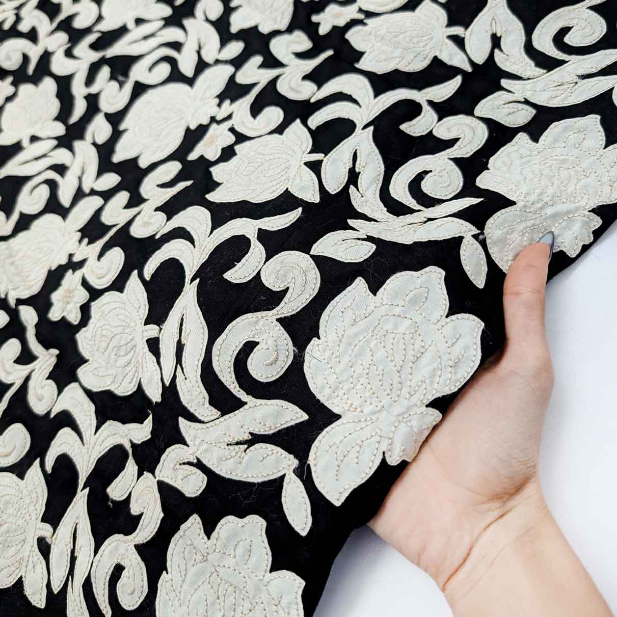 پارچه لینن سوزن دوزی هندی 154 رنگ 154-1 