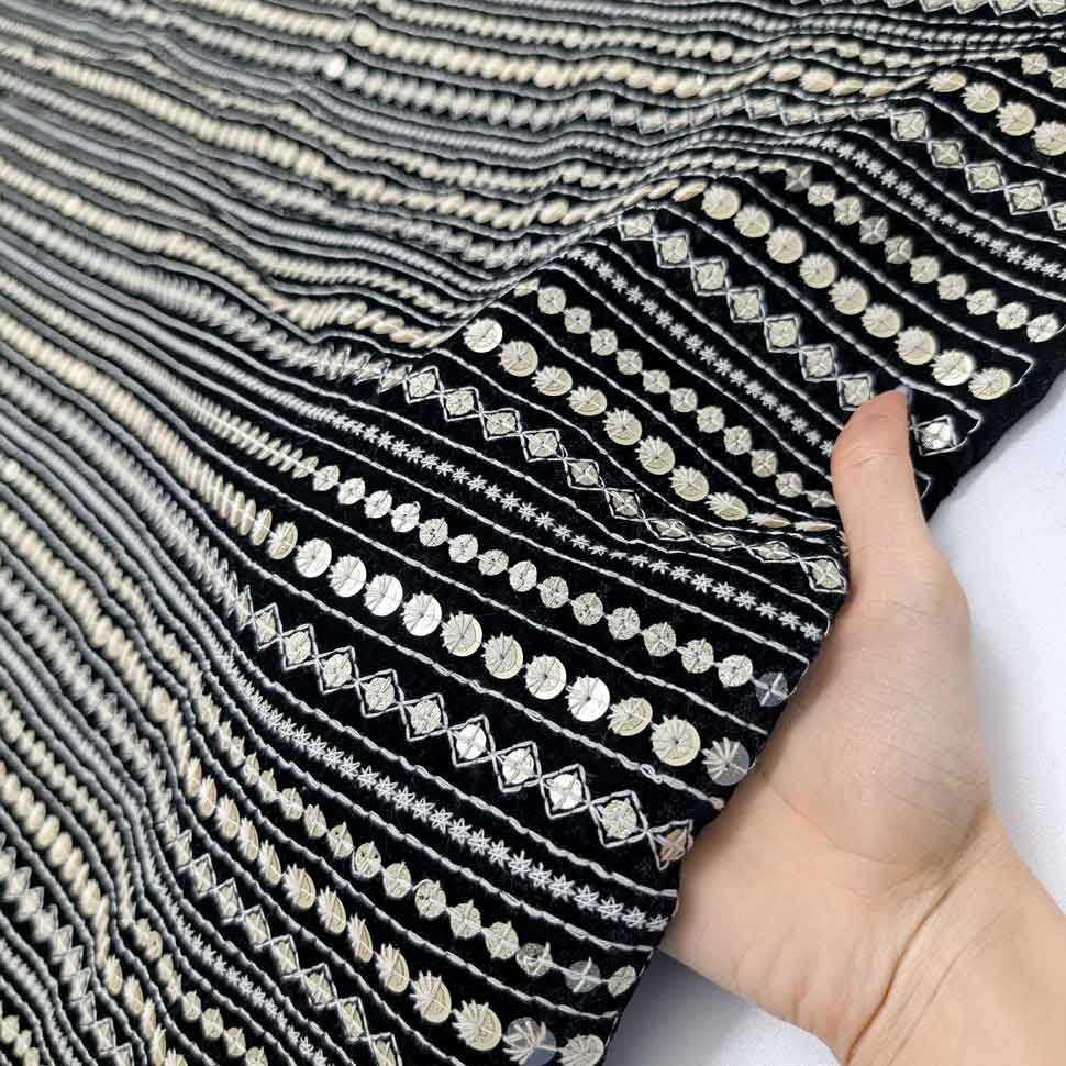 پارچه مخمل سوزندوزی هندی رنگ 23 دهلی 