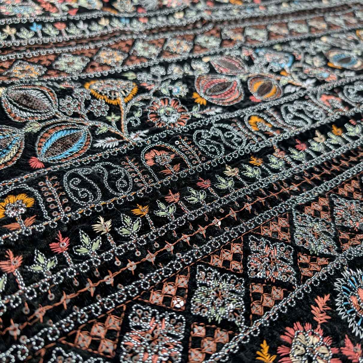 پارچه مخمل سوزندوزی هندی رنگ 66 