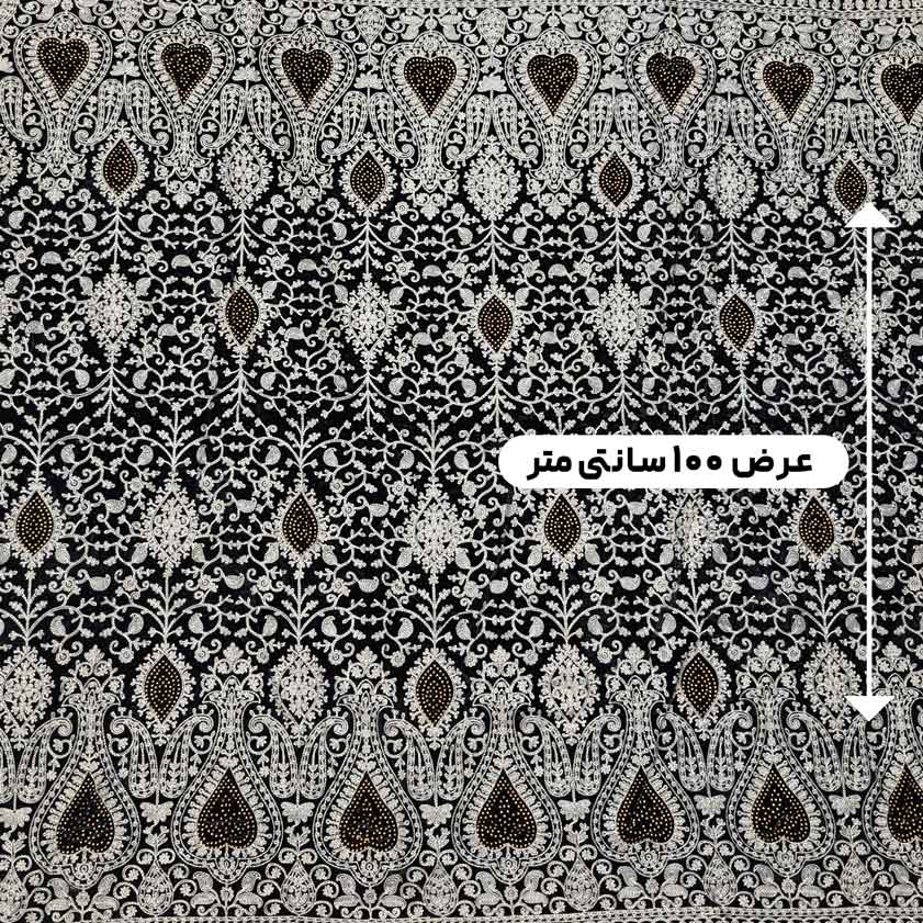 پارچه مخمل سوزندوزی هندی رنگ 135-1 