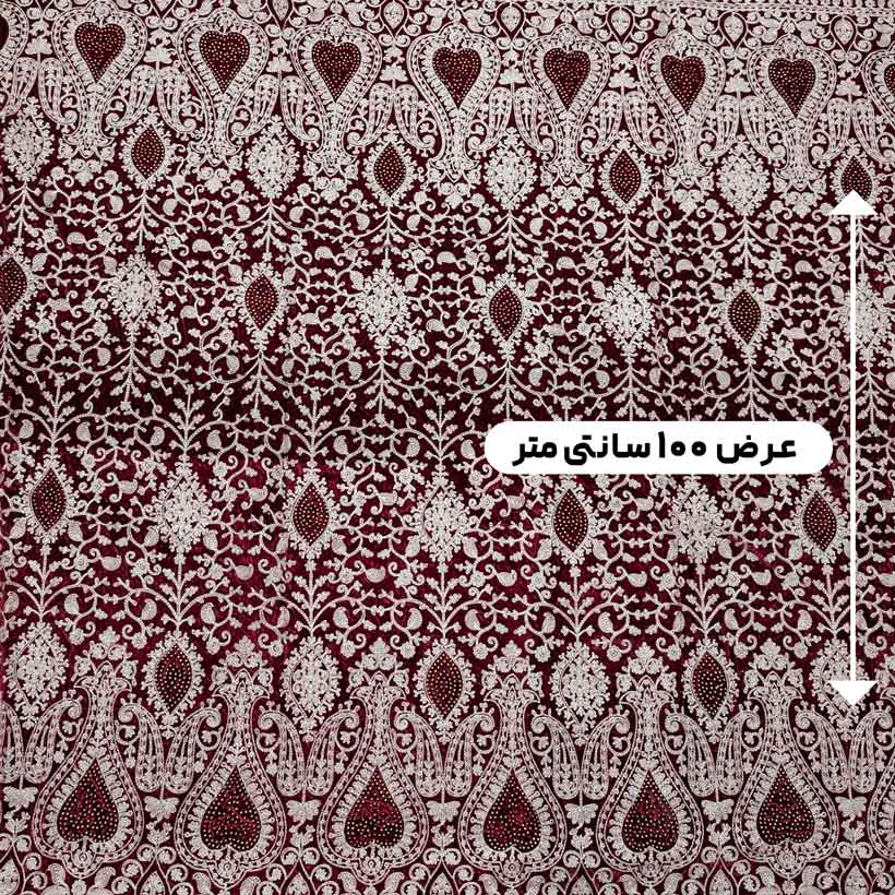 پارچه مخمل سوزندوزی هندی رنگ 135-4 