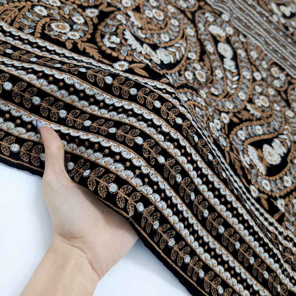 پارچه مخمل سوزندوزی هندی رنگ 206 