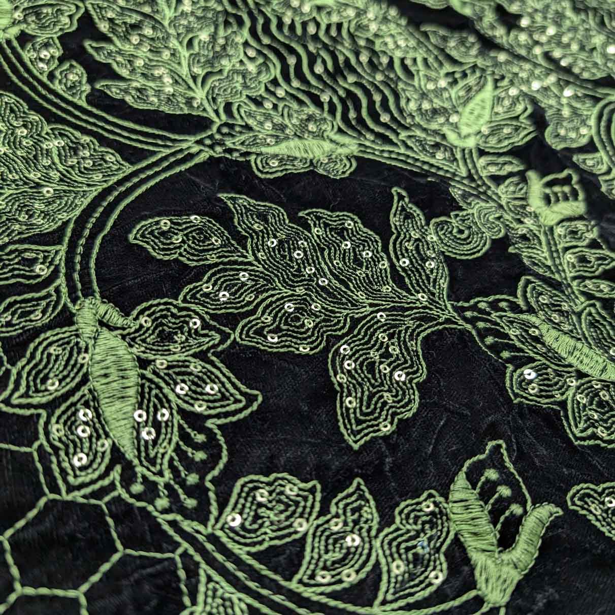 پارچه مخمل سوزندوزی هندی رنگ 207-1 