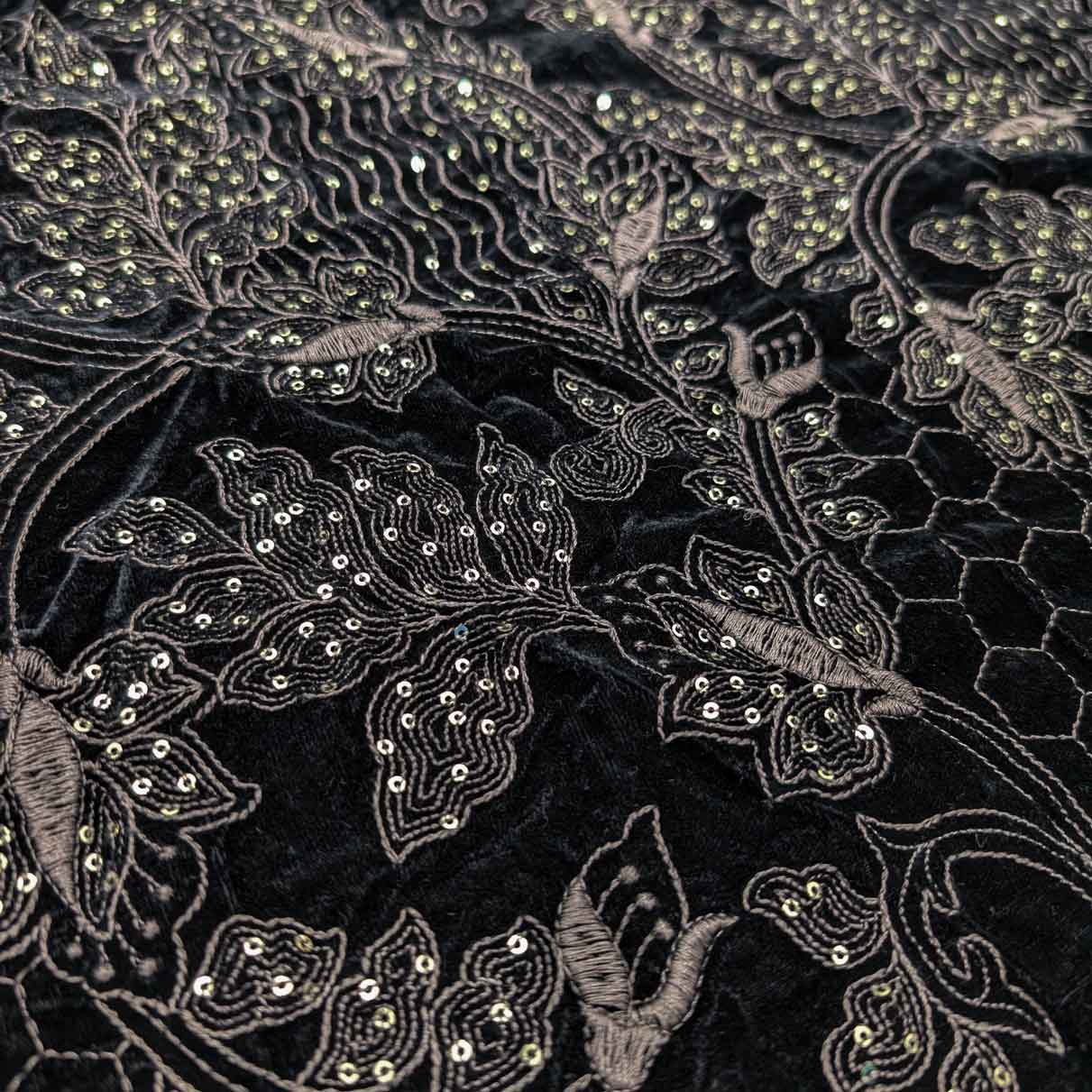 پارچه مخمل سوزندوزی هندی رنگ 207-2 