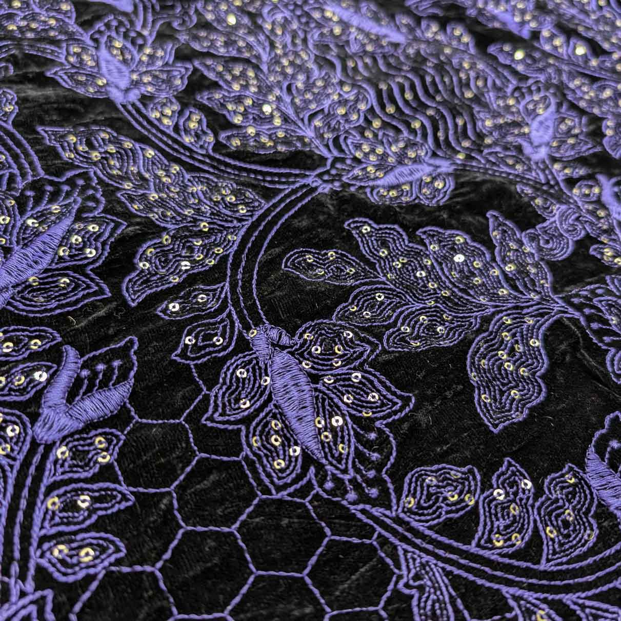 پارچه مخمل سوزندوزی هندی رنگ 207-4 
