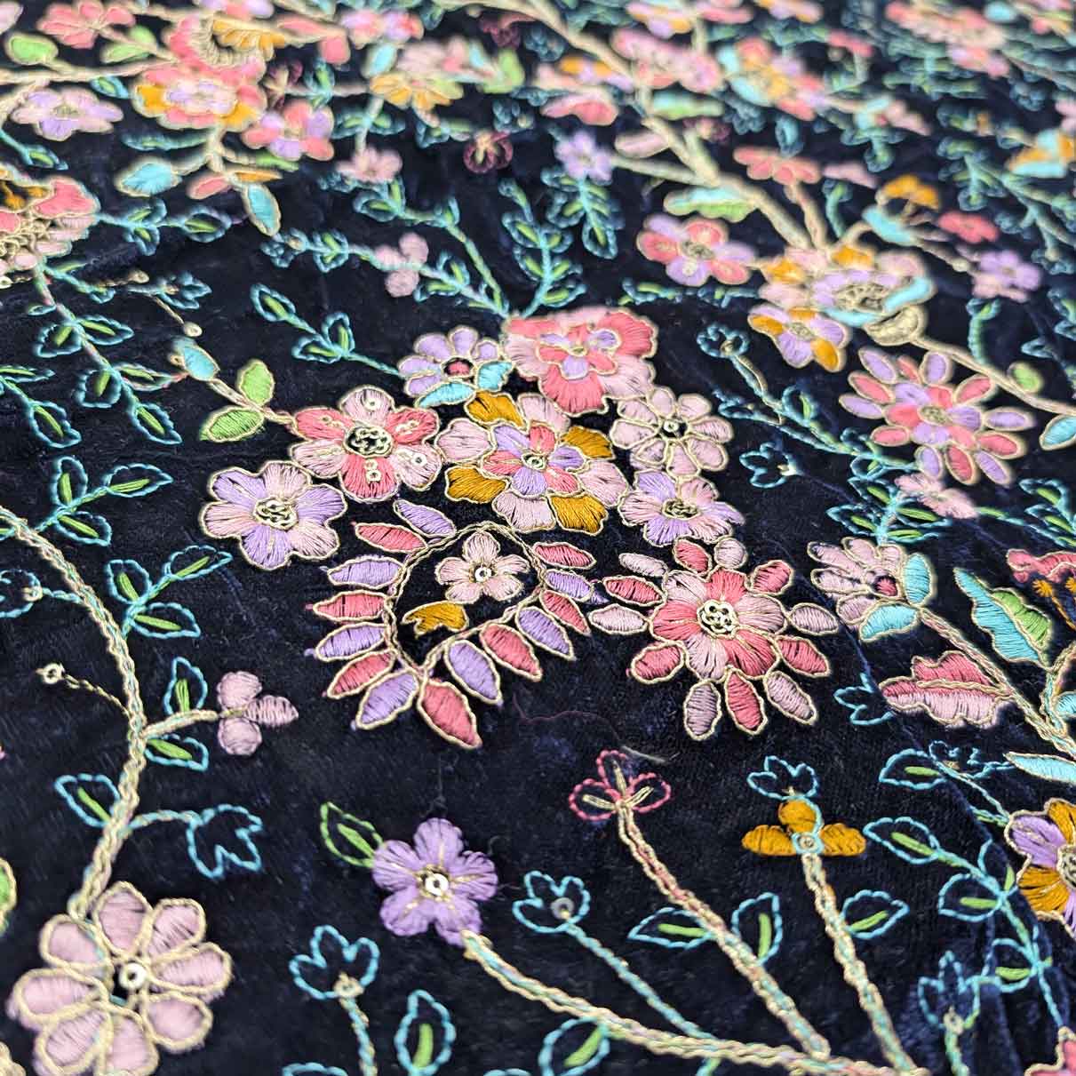 پارچه مخمل سوزندوزی هندی رنگ 208-1 