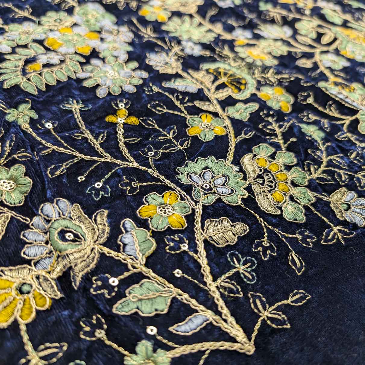 پارچه مخمل سوزندوزی هندی رنگ 208-2 