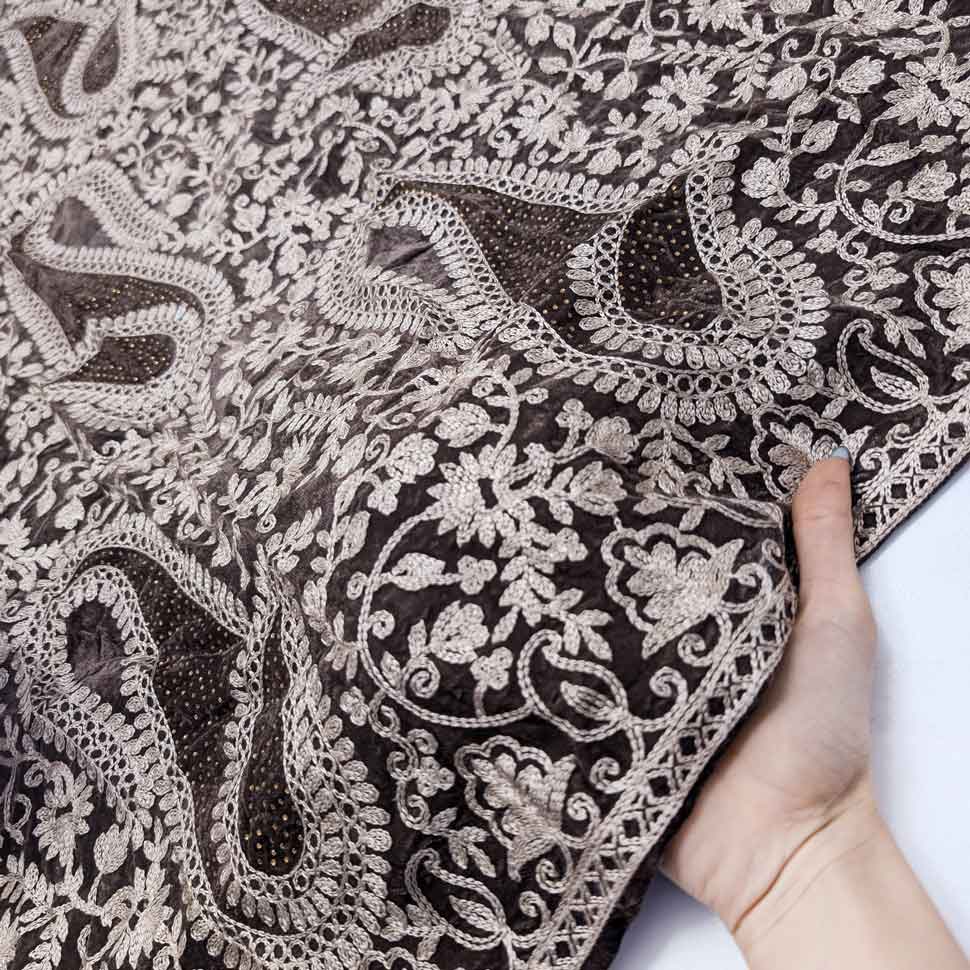 پارچه مخمل سوزندوزی هندی رنگ 209-6 