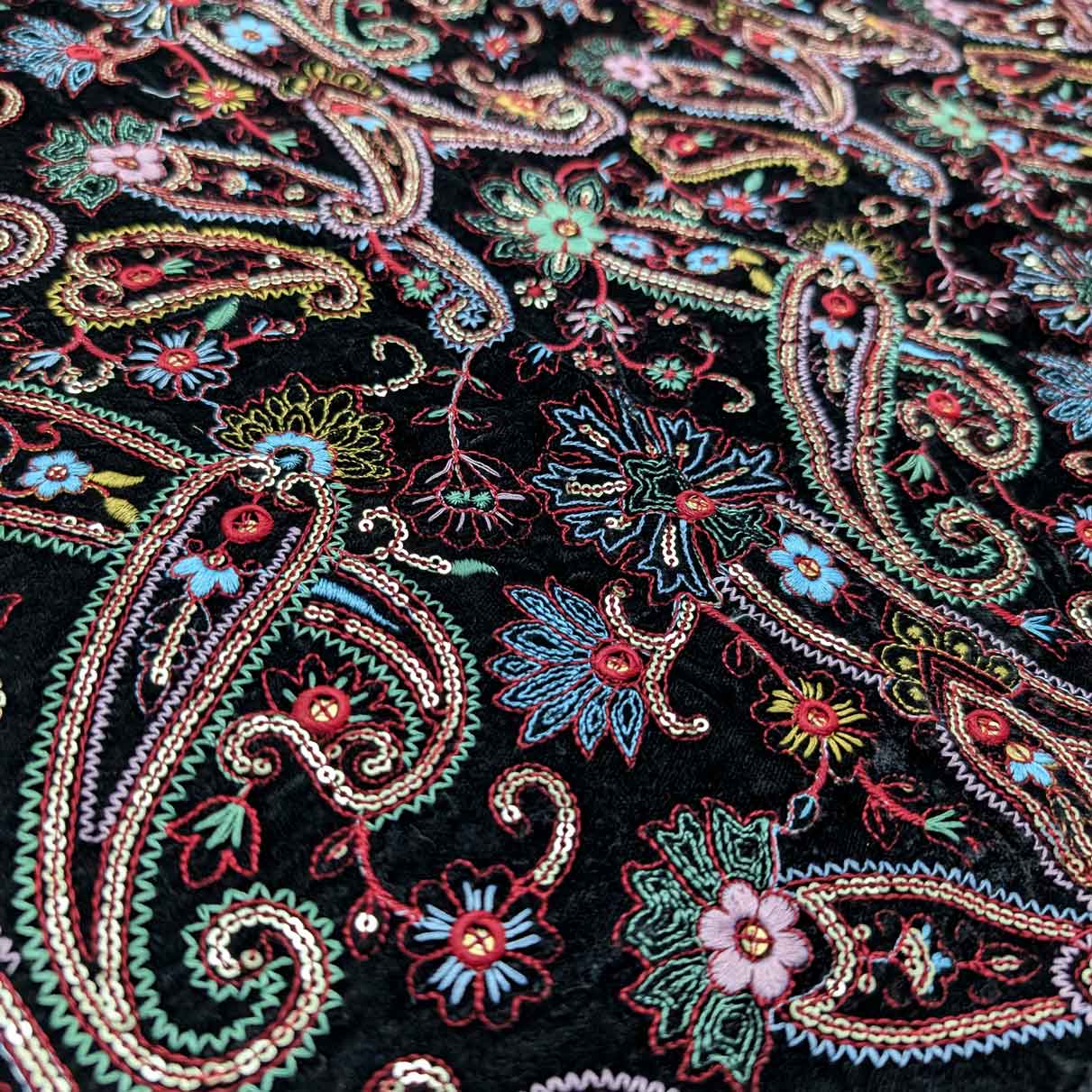 پارچه مخمل سوزندوزی هندی رنگ 212-1 