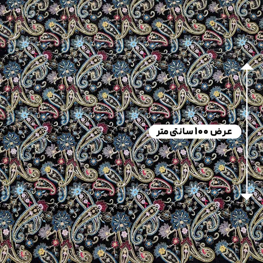 پارچه مخمل سوزندوزی هندی رنگ 212-2 