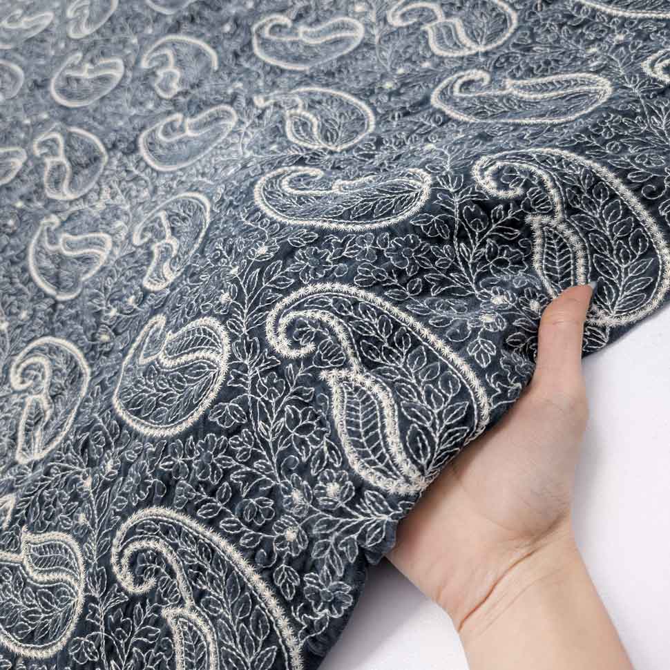 پارچه مخمل سوزندوزی هندی رنگ 217-2 