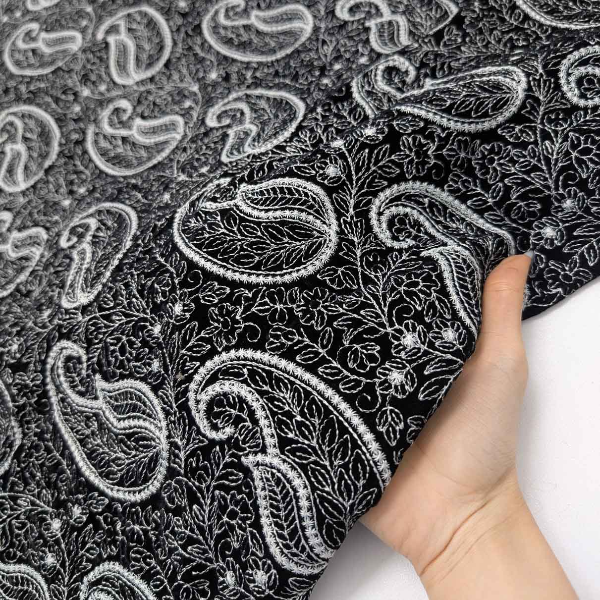 پارچه مخمل سوزندوزی هندی رنگ 217-5 