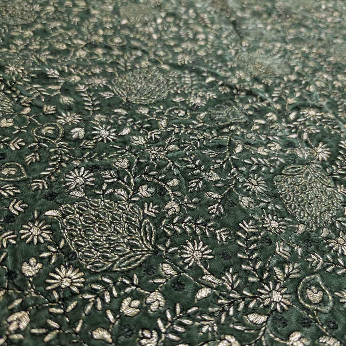 پارچه مخمل سوزندوزی هندی رنگ 221-2 