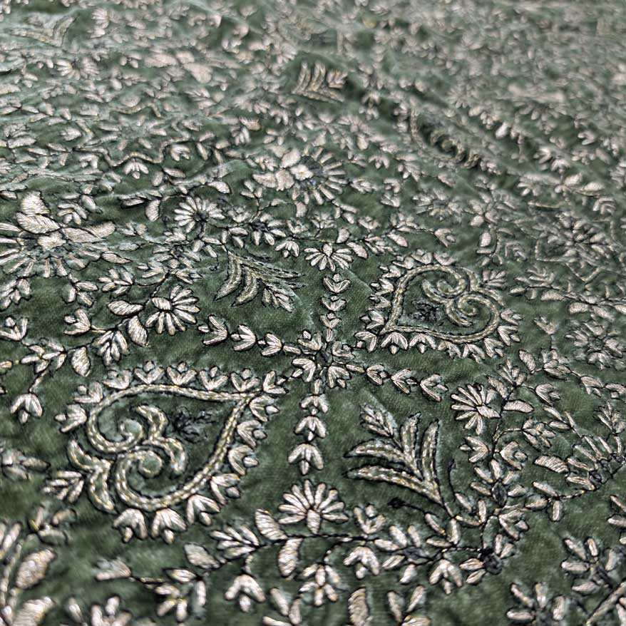 پارچه مخمل سوزندوزی هندی رنگ 222-3 